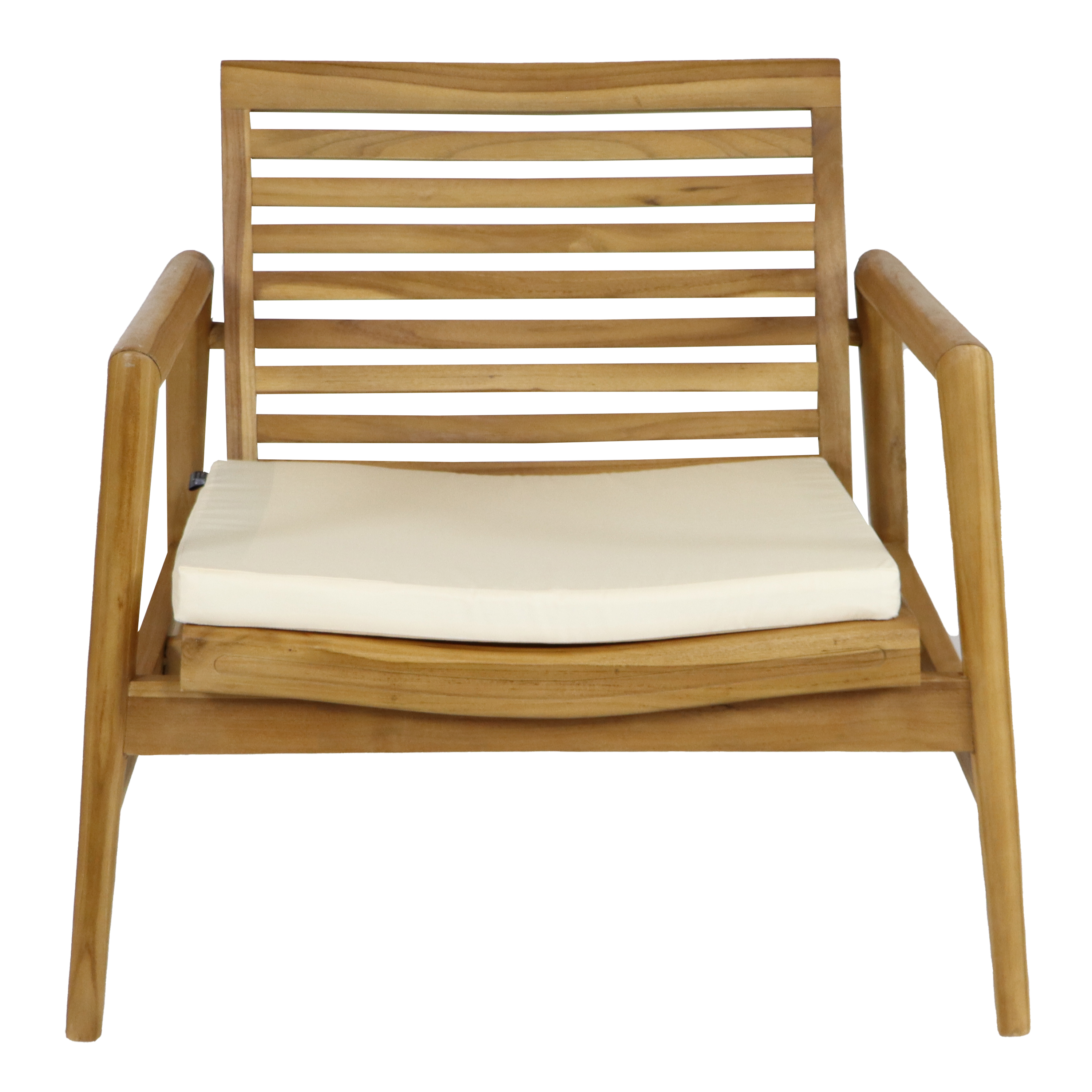 AXI June Lounge Set 4-piece with bench. table & 2 chairs - Teak/Cream