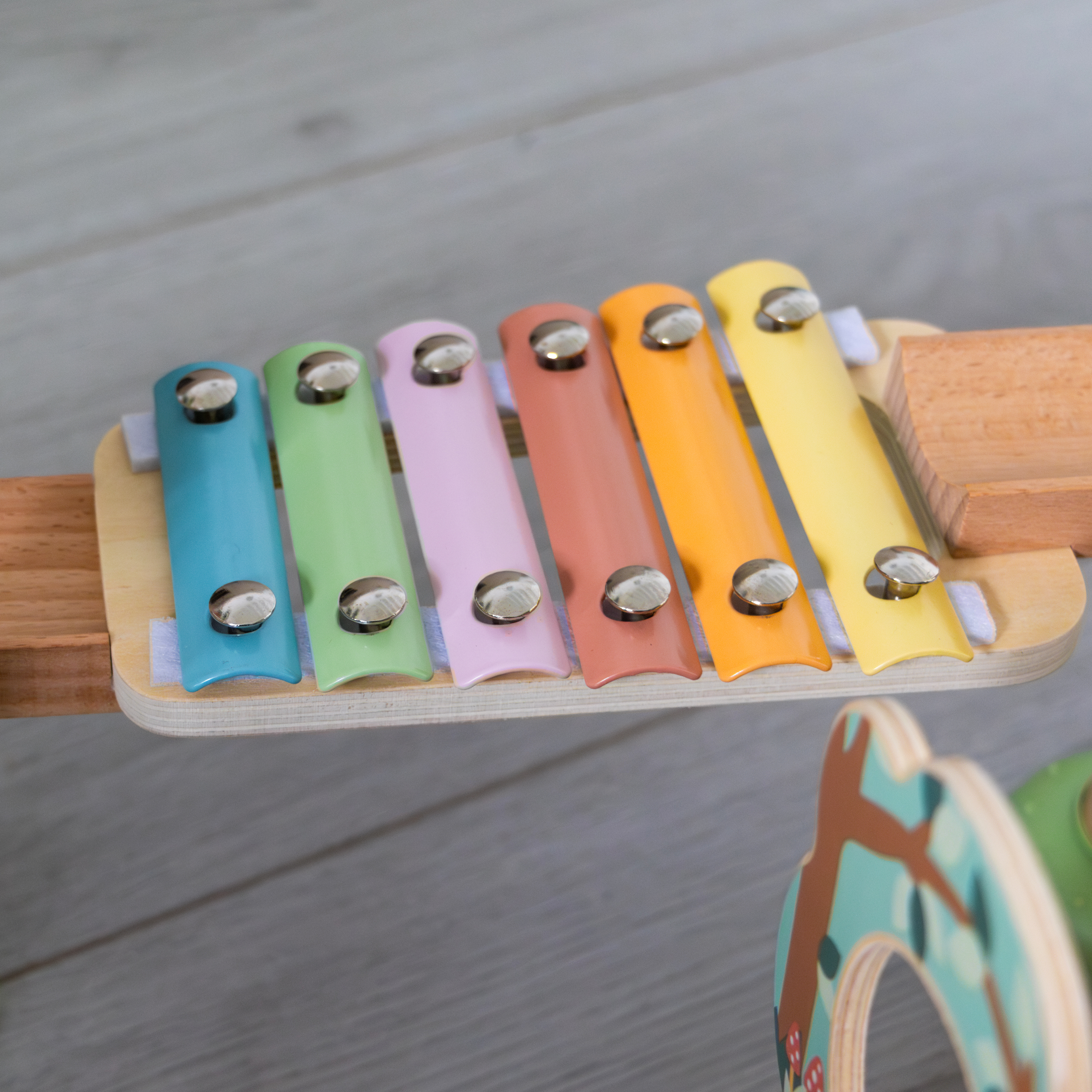 Tooky Toy Wooden Baby Marble Track - Pastel