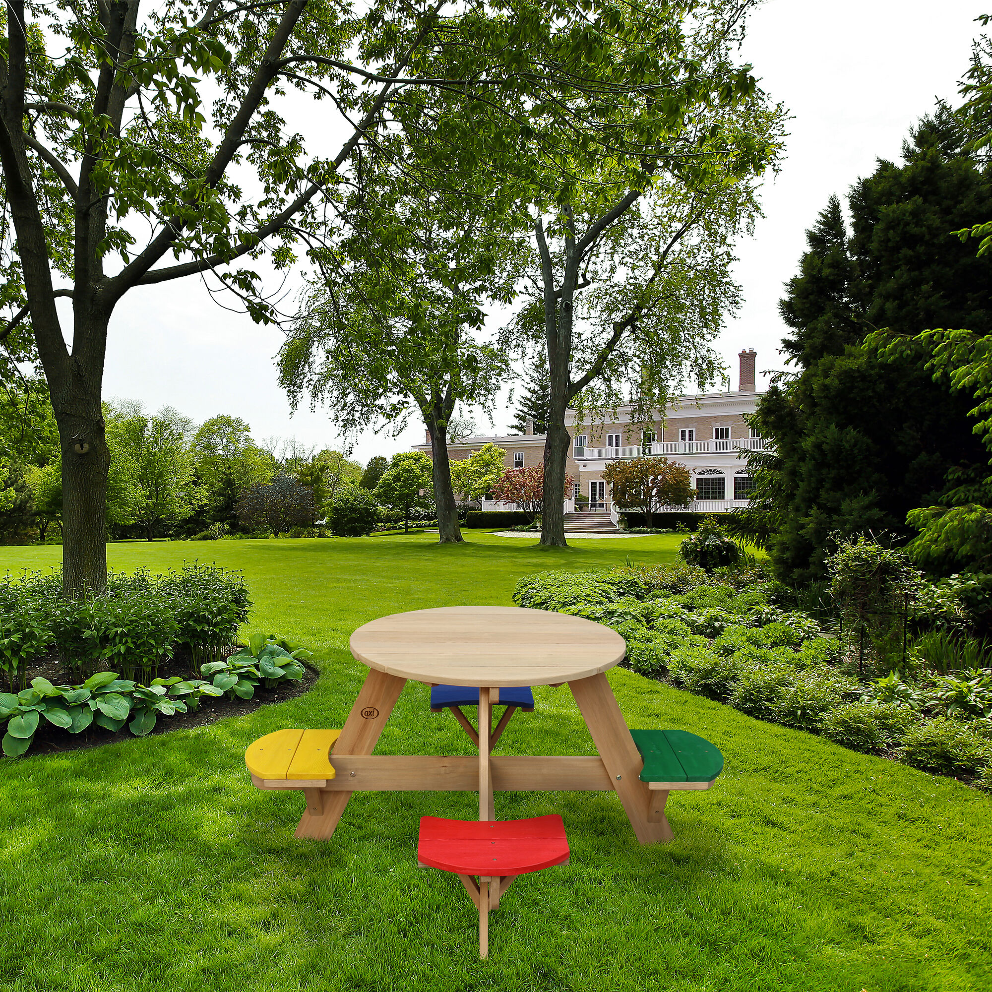 AXI UFO Picknicktafel Rond Regenboog