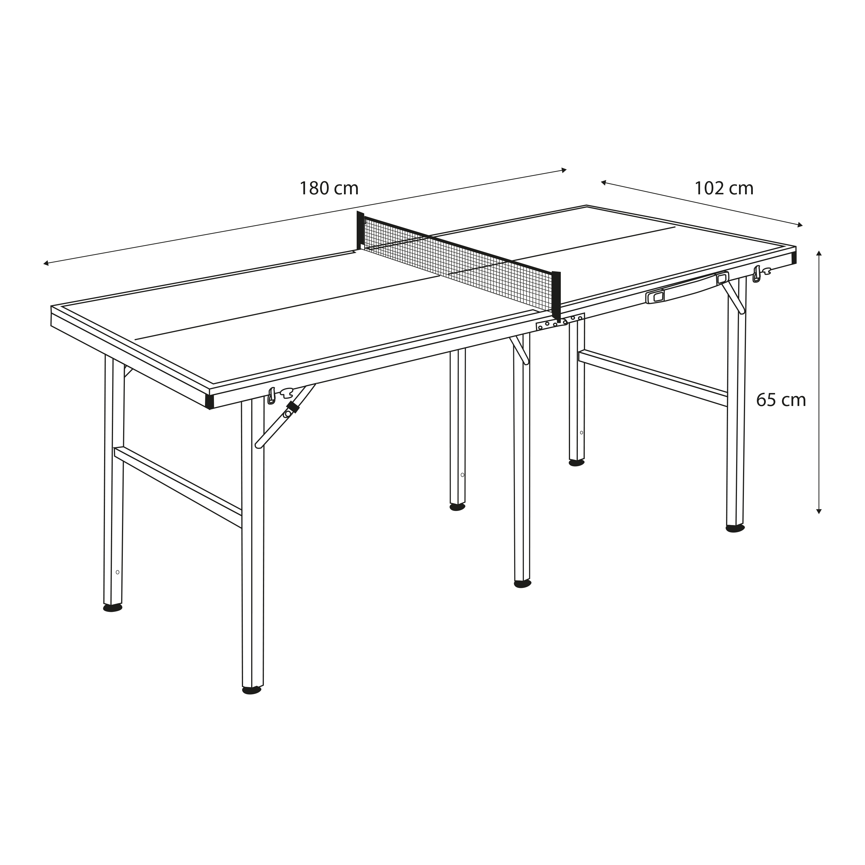 Cougar Table Tennis Table Mini 1800 Portable - Blue