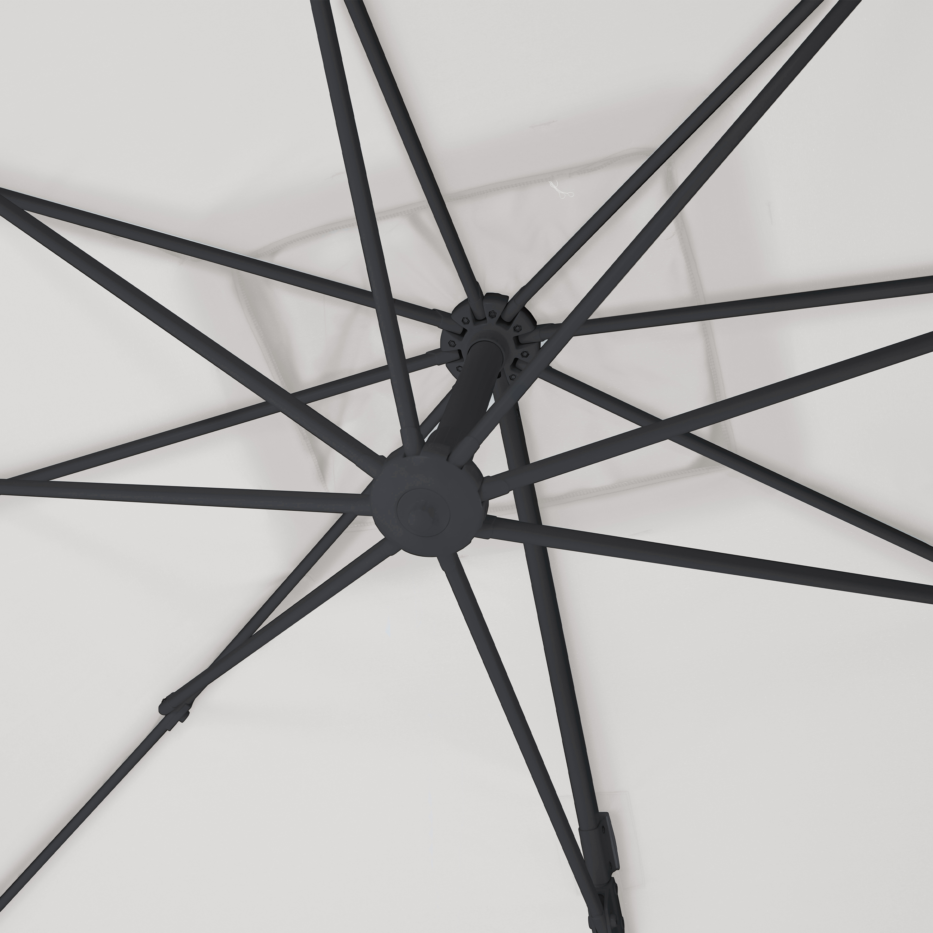 AXI Nima Cantilever Parasol 300x300 cm incl. Parasol Base with Wheels Anthracite/Beige – Complete Set