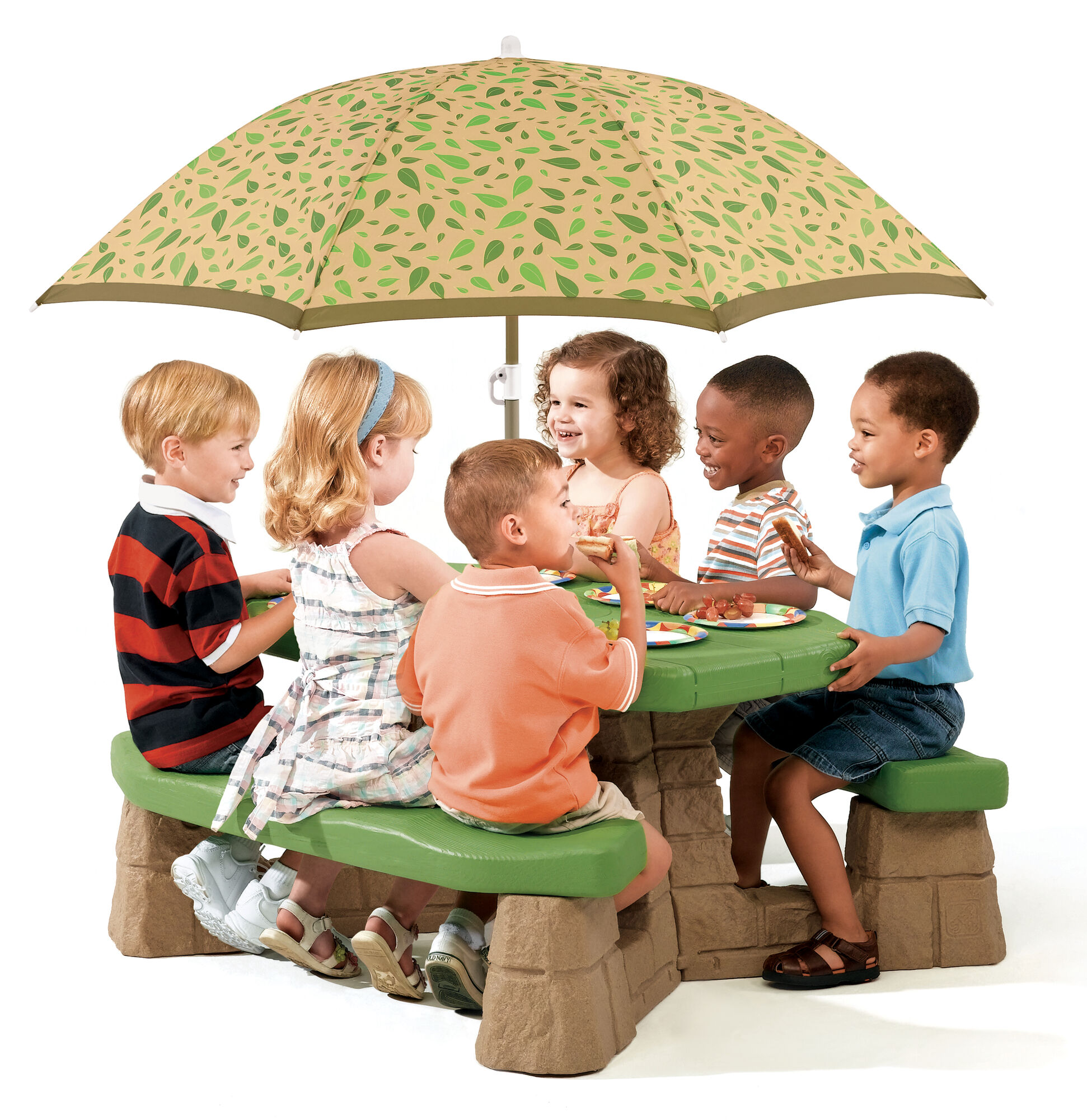 productfoto-mensen Step2 Naturally Playful Picknicktafel met Parasol