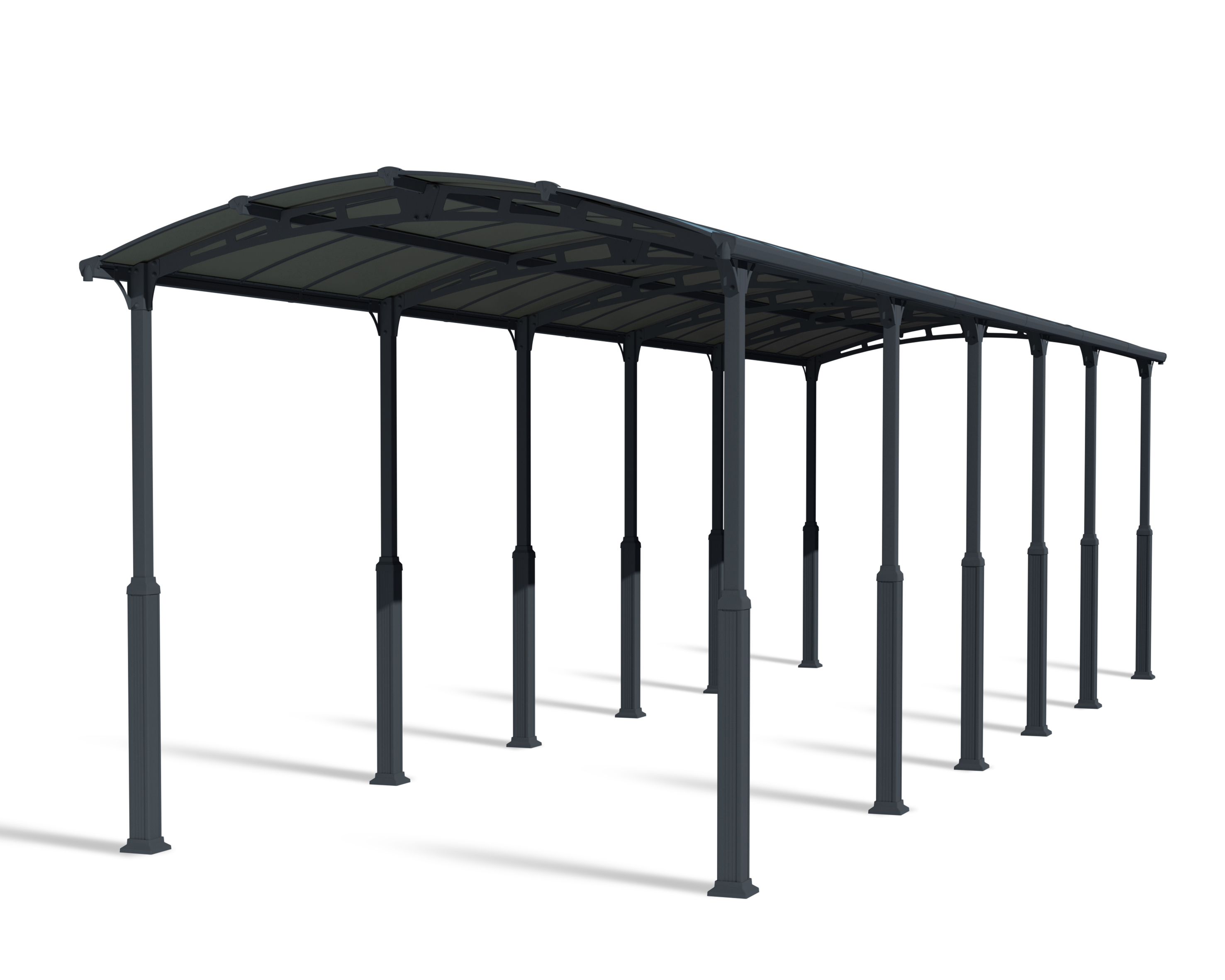 Canopia Alpine 1290X359X307 cm RV Carport en Boothuis Donkergrijs Brons