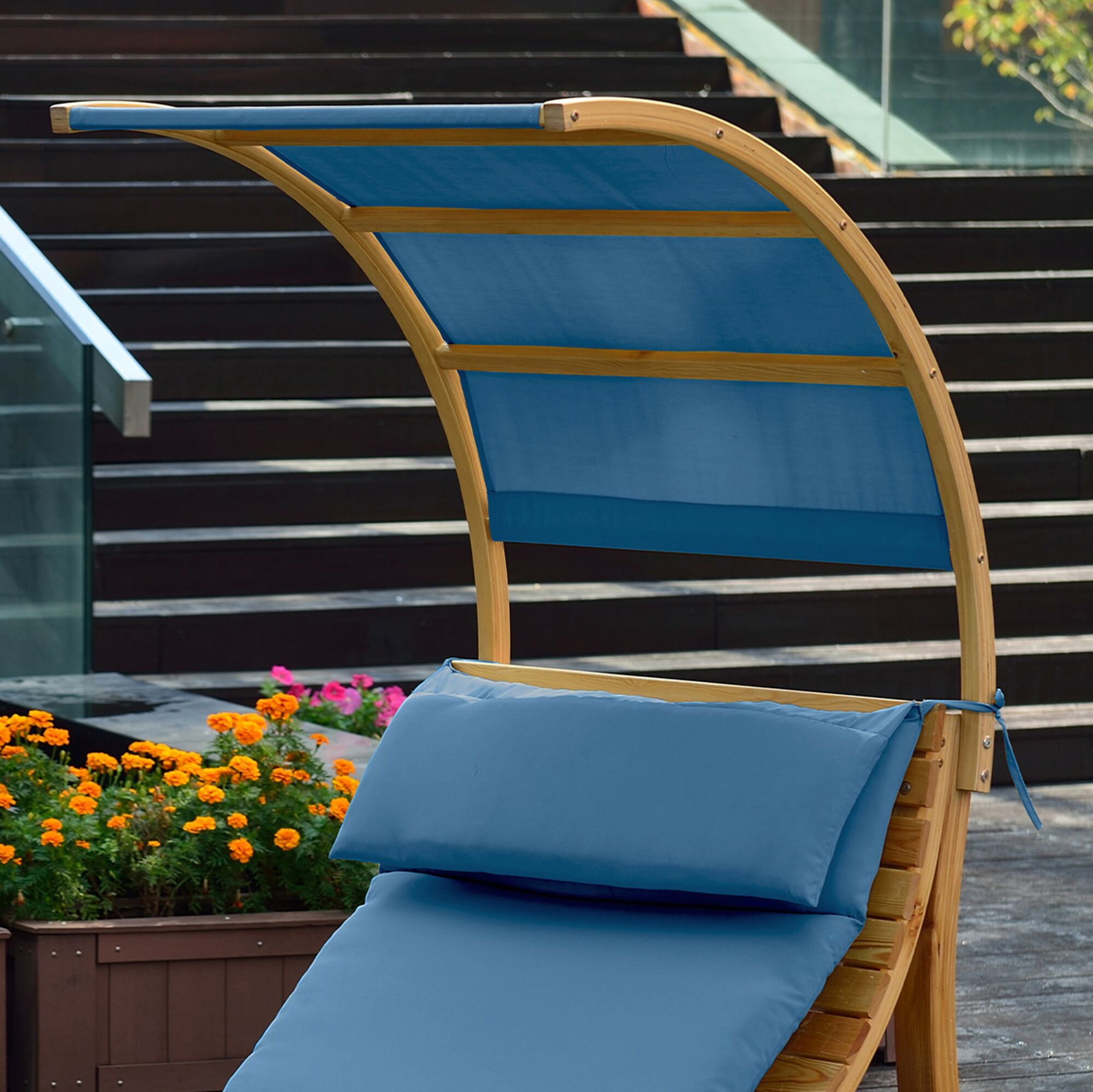 AXI Salina ligstoel met zonnescherm Blauw-8720365060922 AXI Salina ligstoel met zonnescherm Blauw