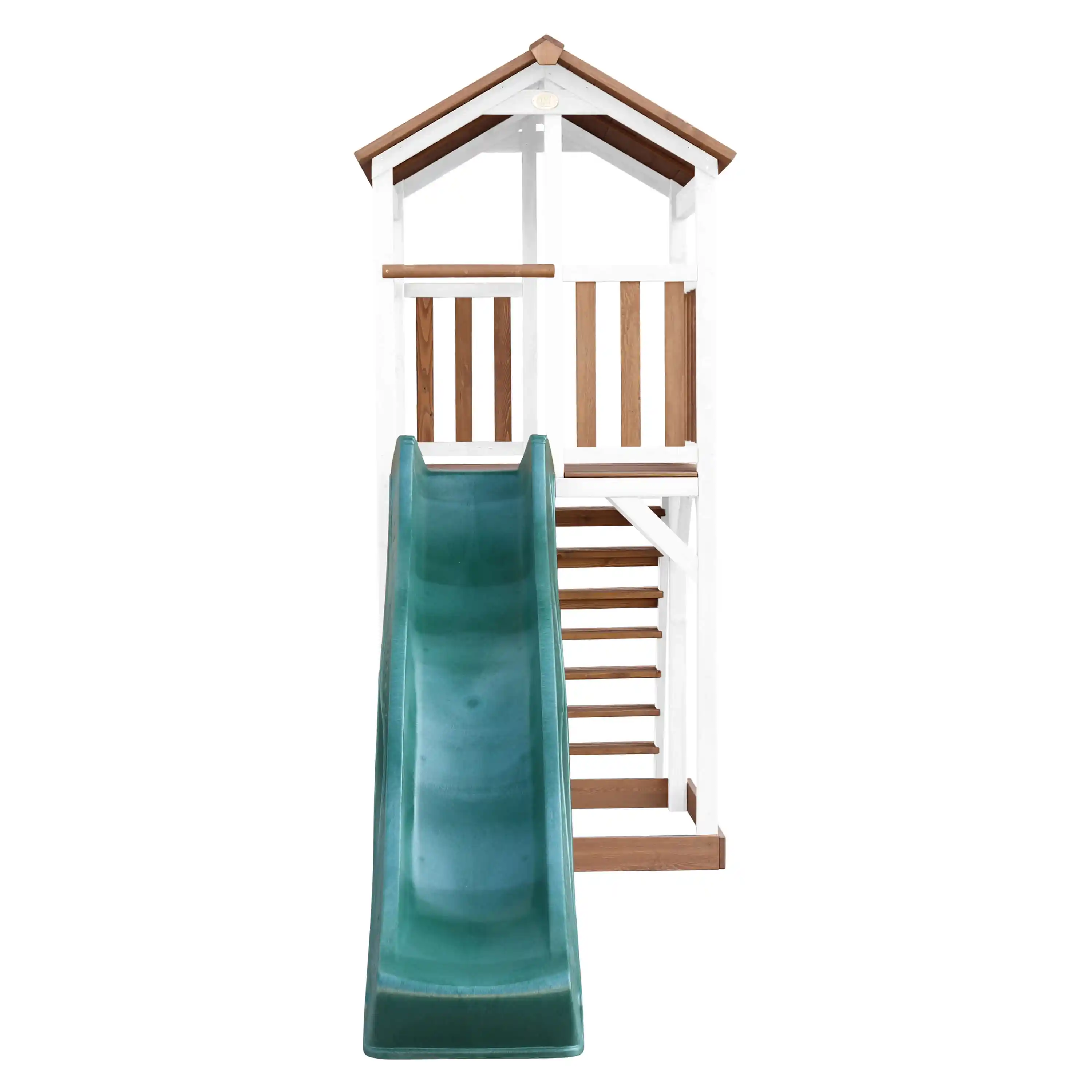 AXI Beach Tower Speeltoren Bruin/wit - Groene Glijbaan