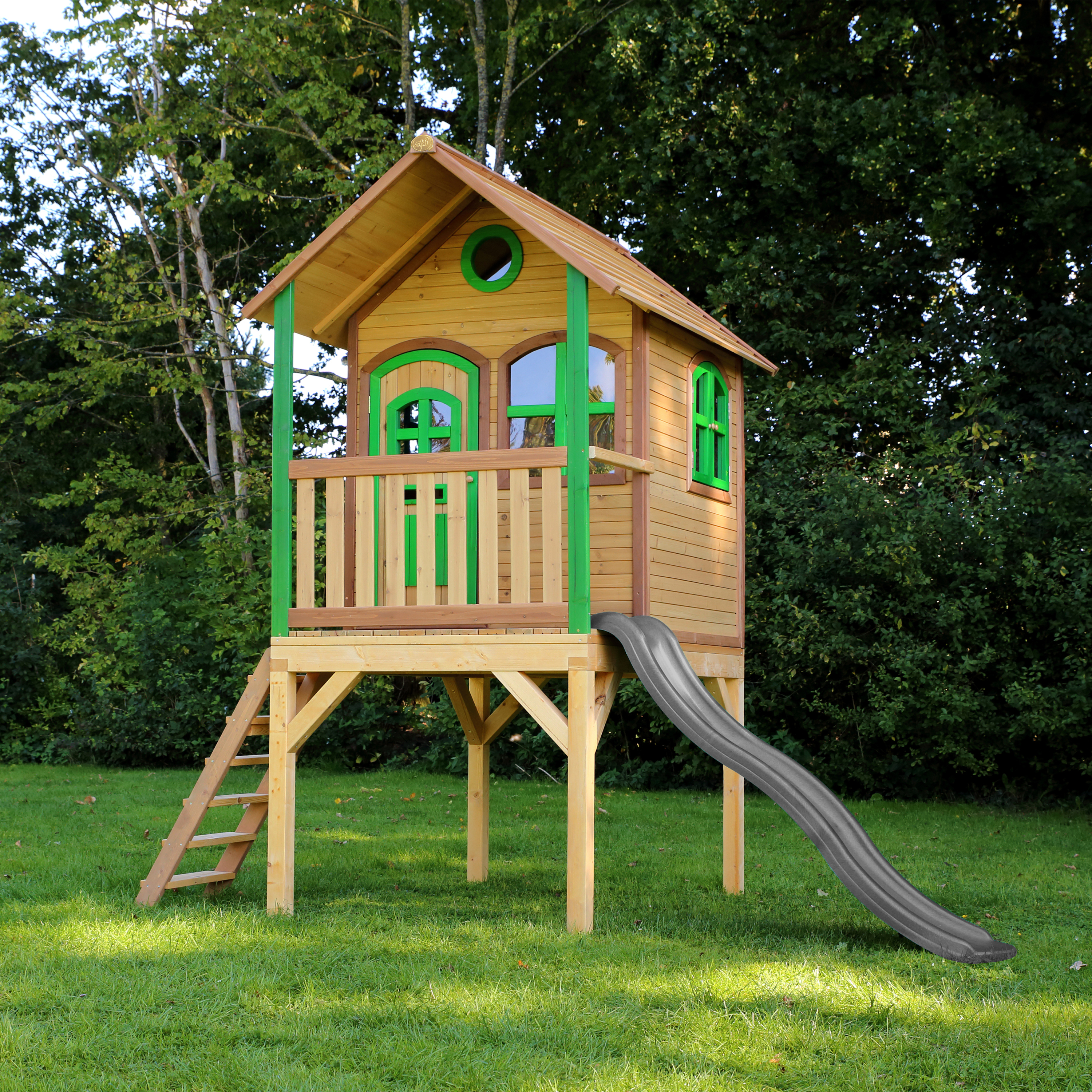 AXI Laura Playhouse Brown/Green - Grey Slide-8720365062179 AXI Laura Playhouse Brown/Green - Grey Slide