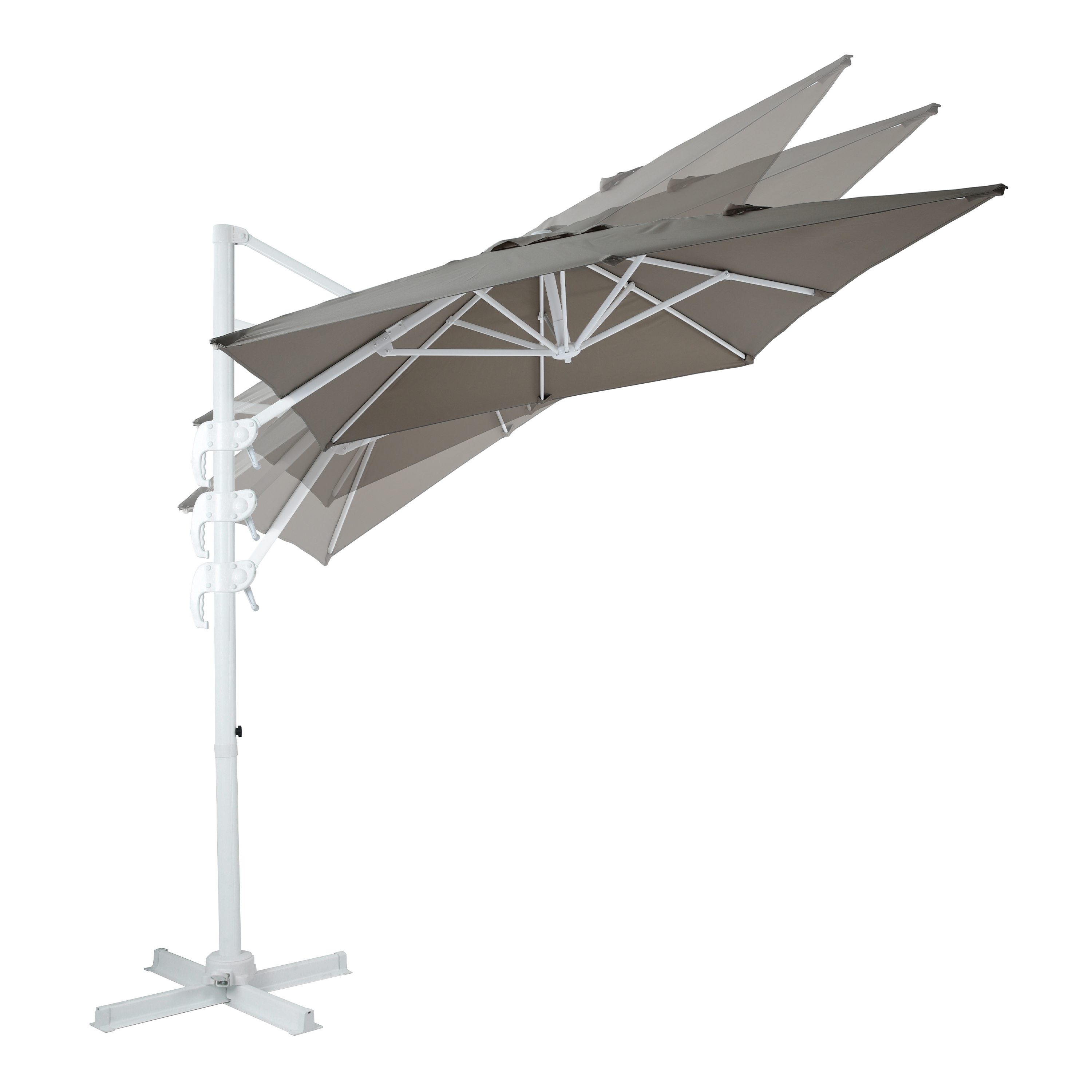 AXI Coco Zweefparasol 200x300cm Wit/taupe 