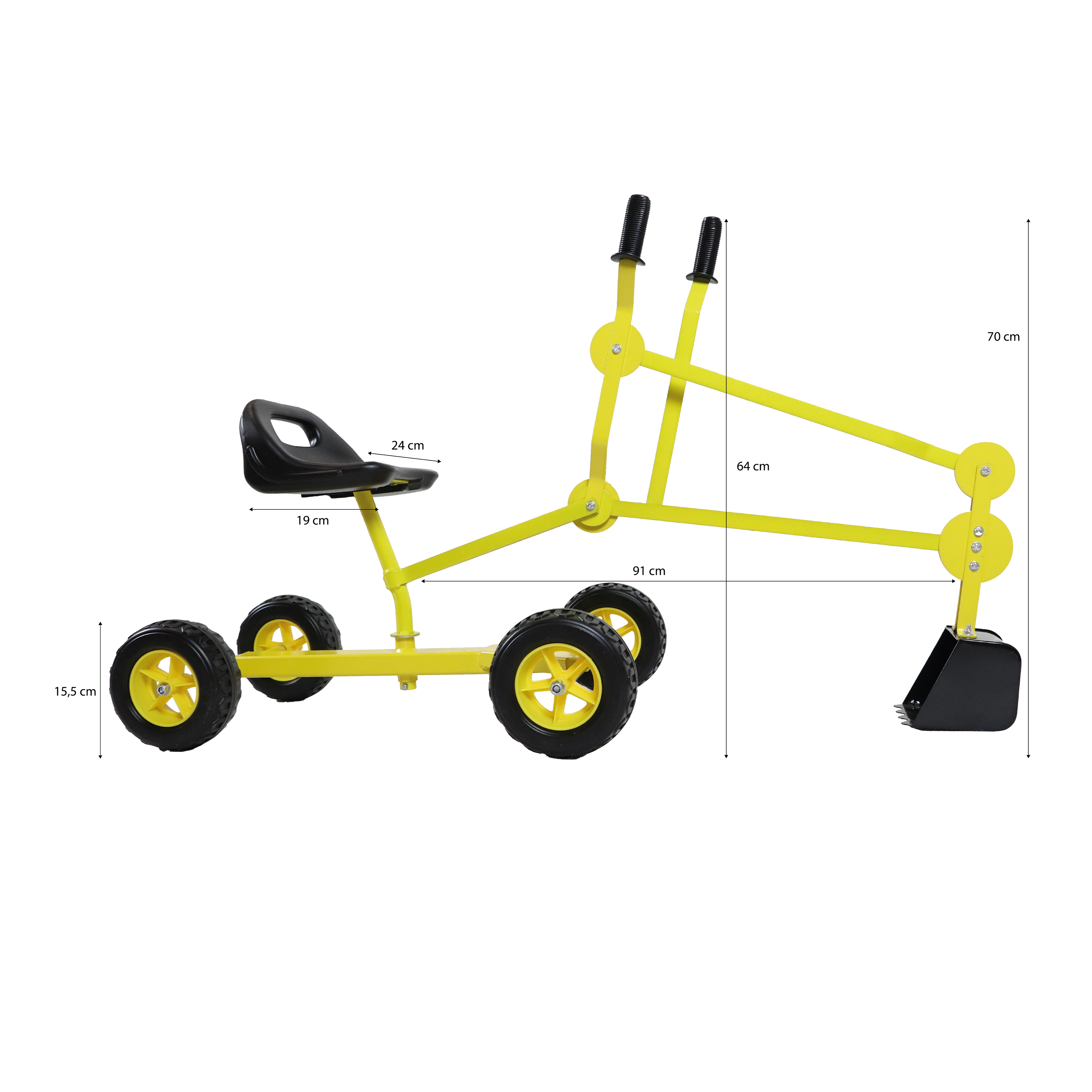 AXI Dean the Sand Digger for the Sandbox with 4 wheels – Yellow/Black