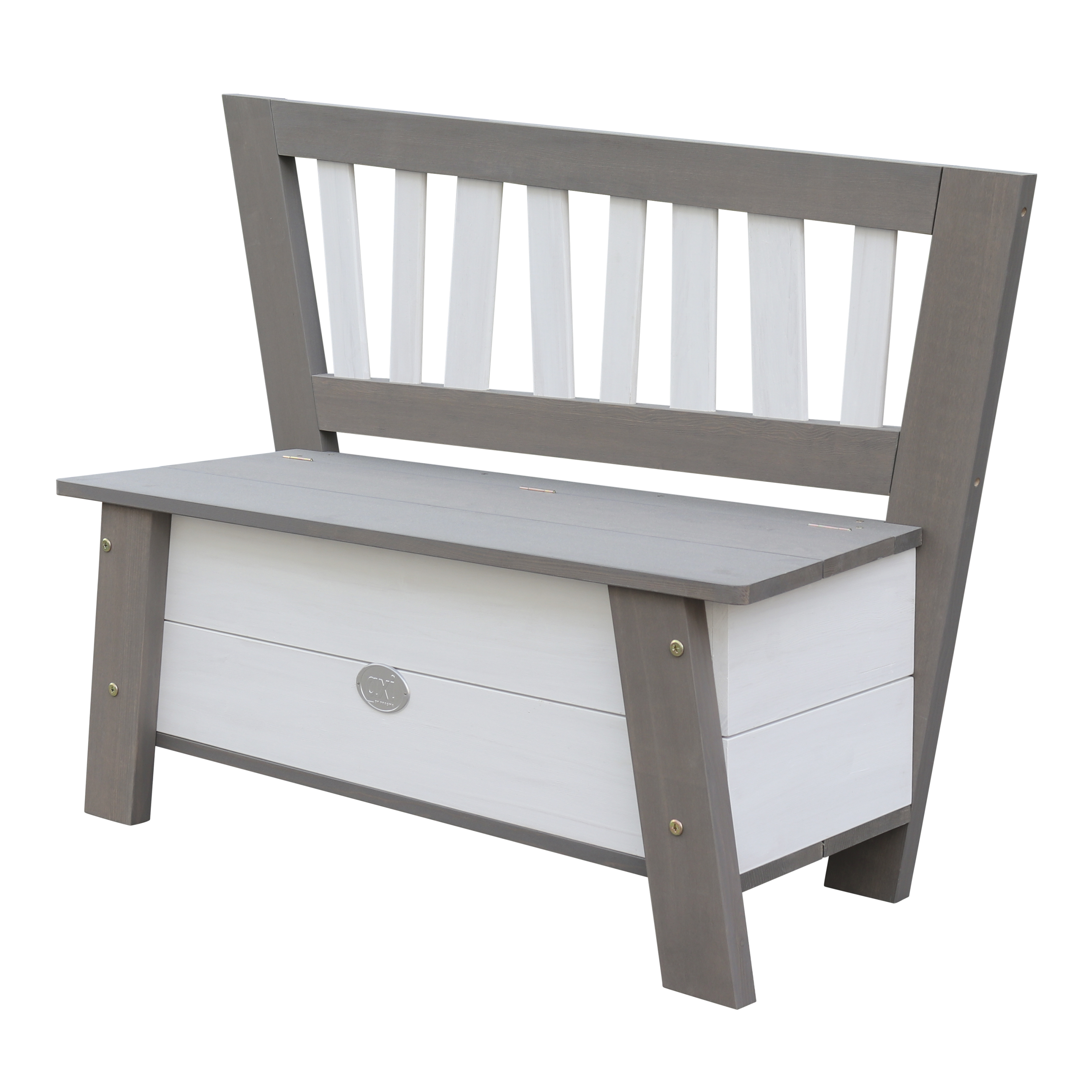 AXI Corky Storage Bench - Grey/White
