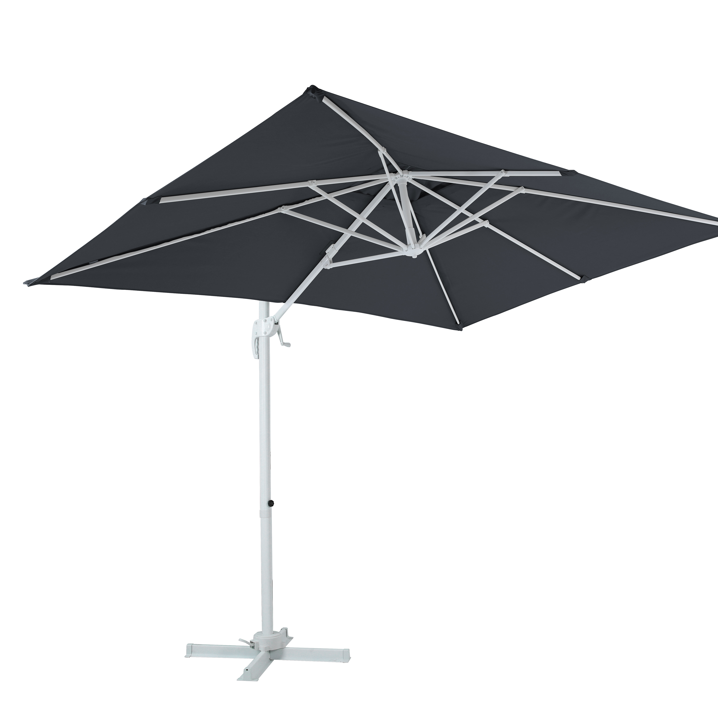 AXI Coco Zweefparasol 200x300cm Wit/grijs 