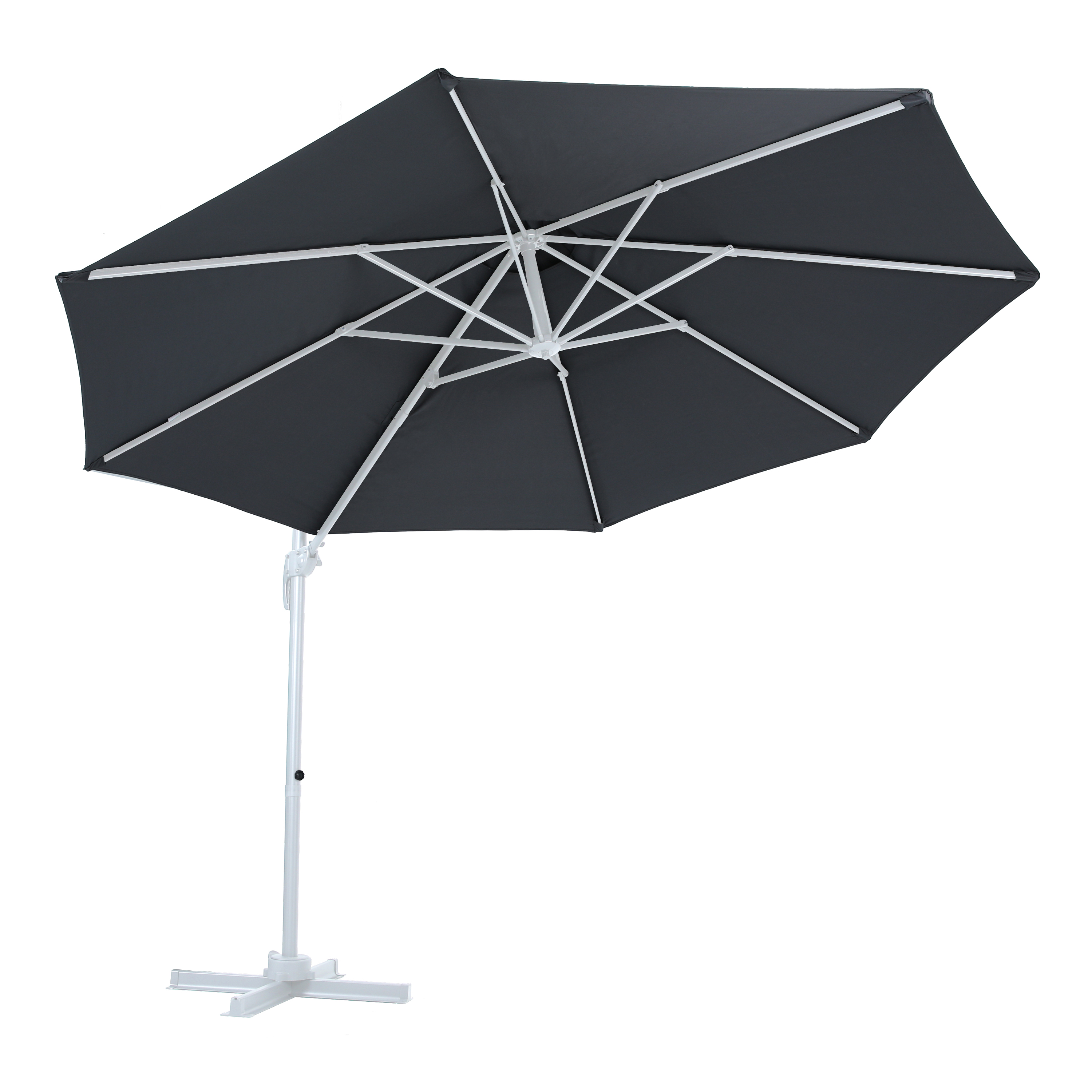 AXI Marisol Zweefparasol Ø 300cm Wit/grijs