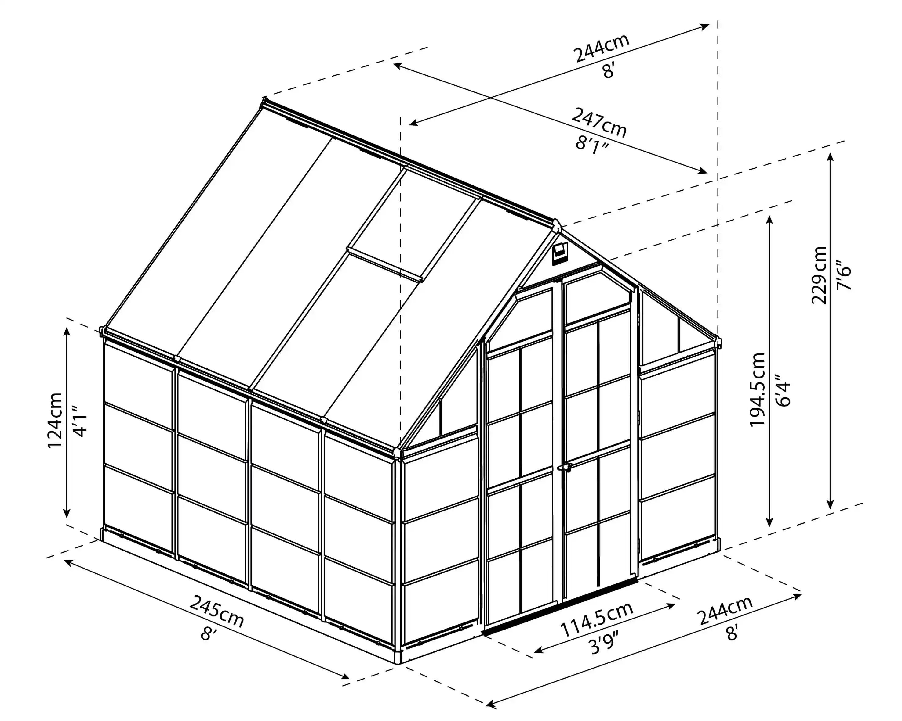 Canopia Balance 247X244x229 cm Tuinkas Zilver Hybride