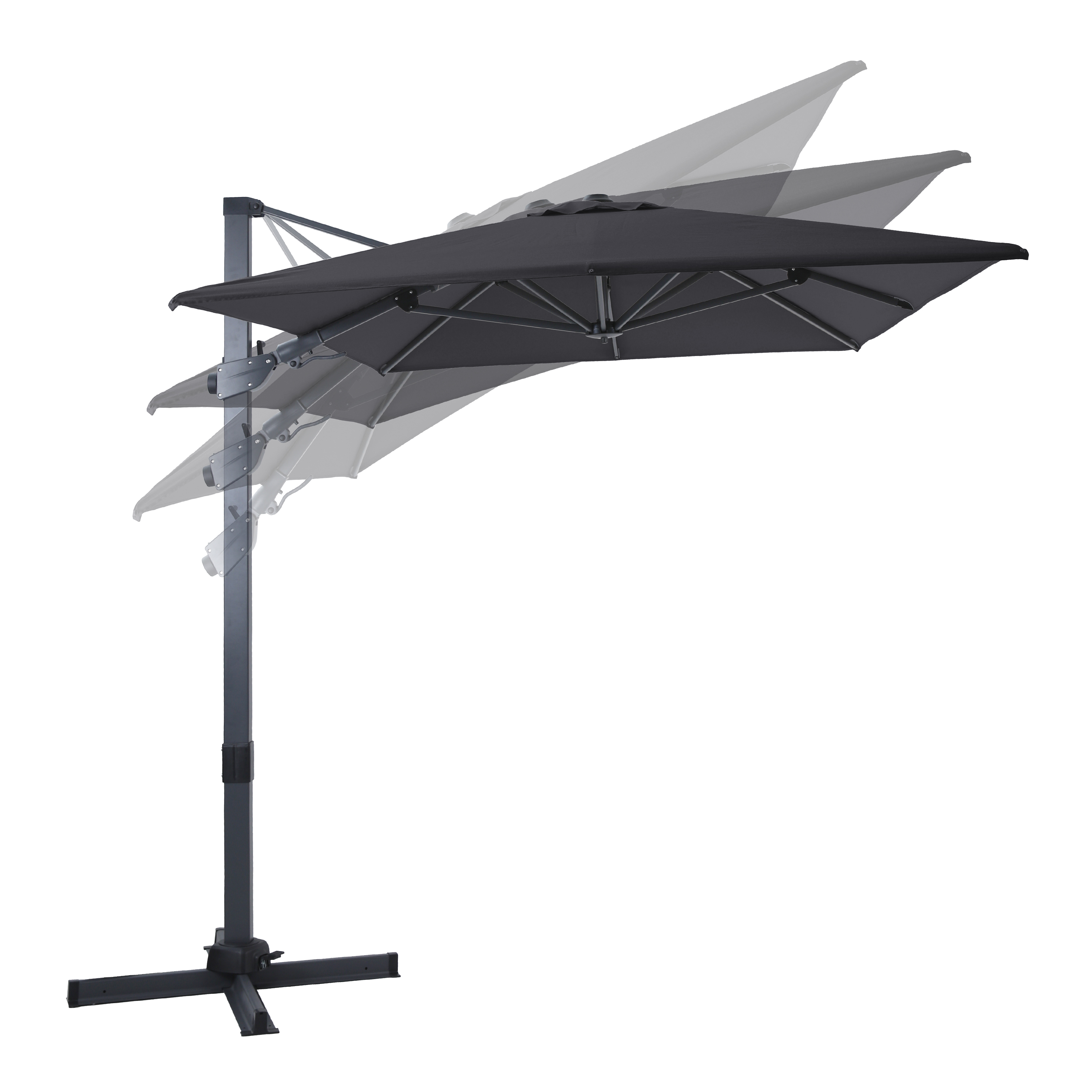 AXI Milad Premium Cantilever Parasol 200x300cm - Grey/Grey