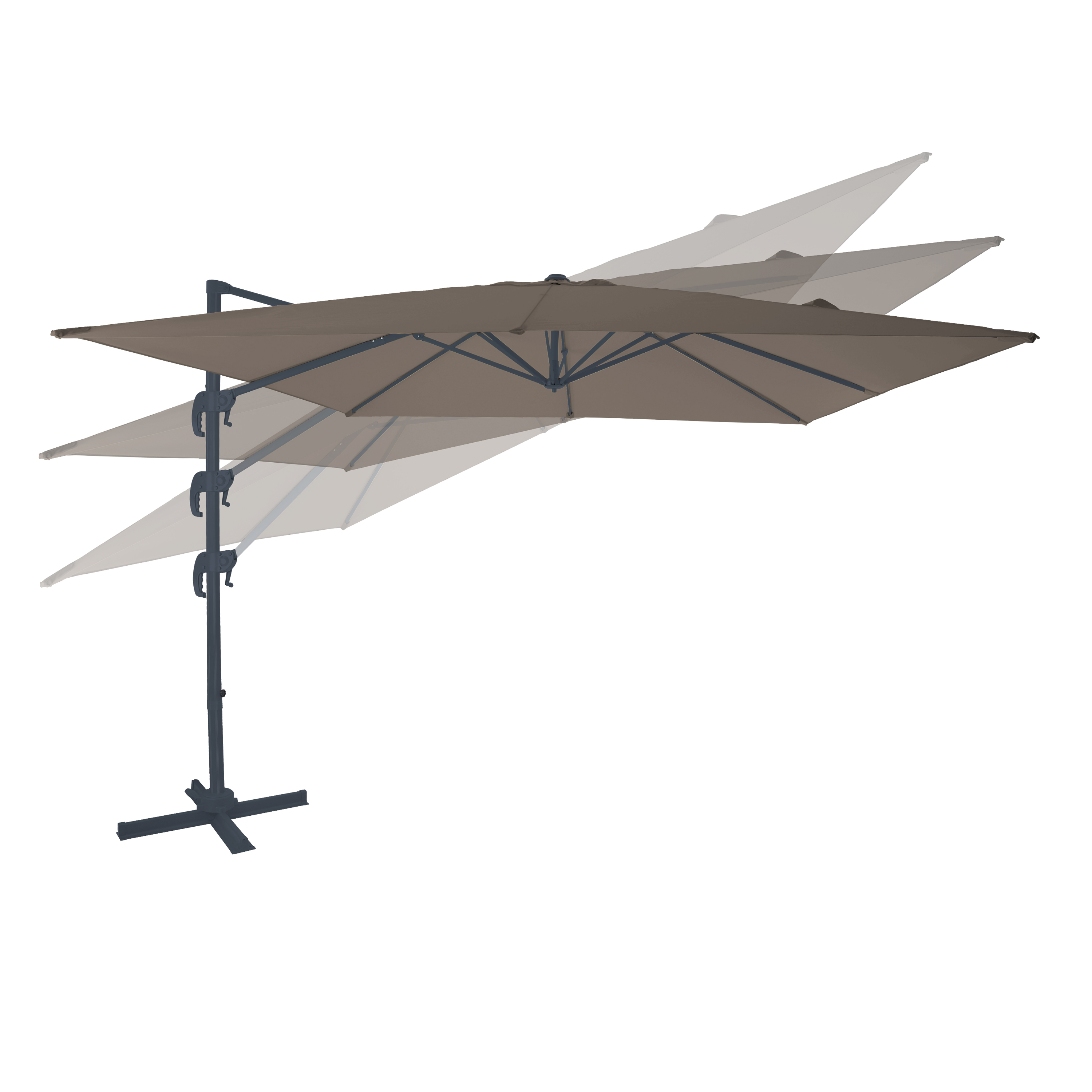 AXI Nima Cantilever Parasol 300x300 cm - Grey/Taupe