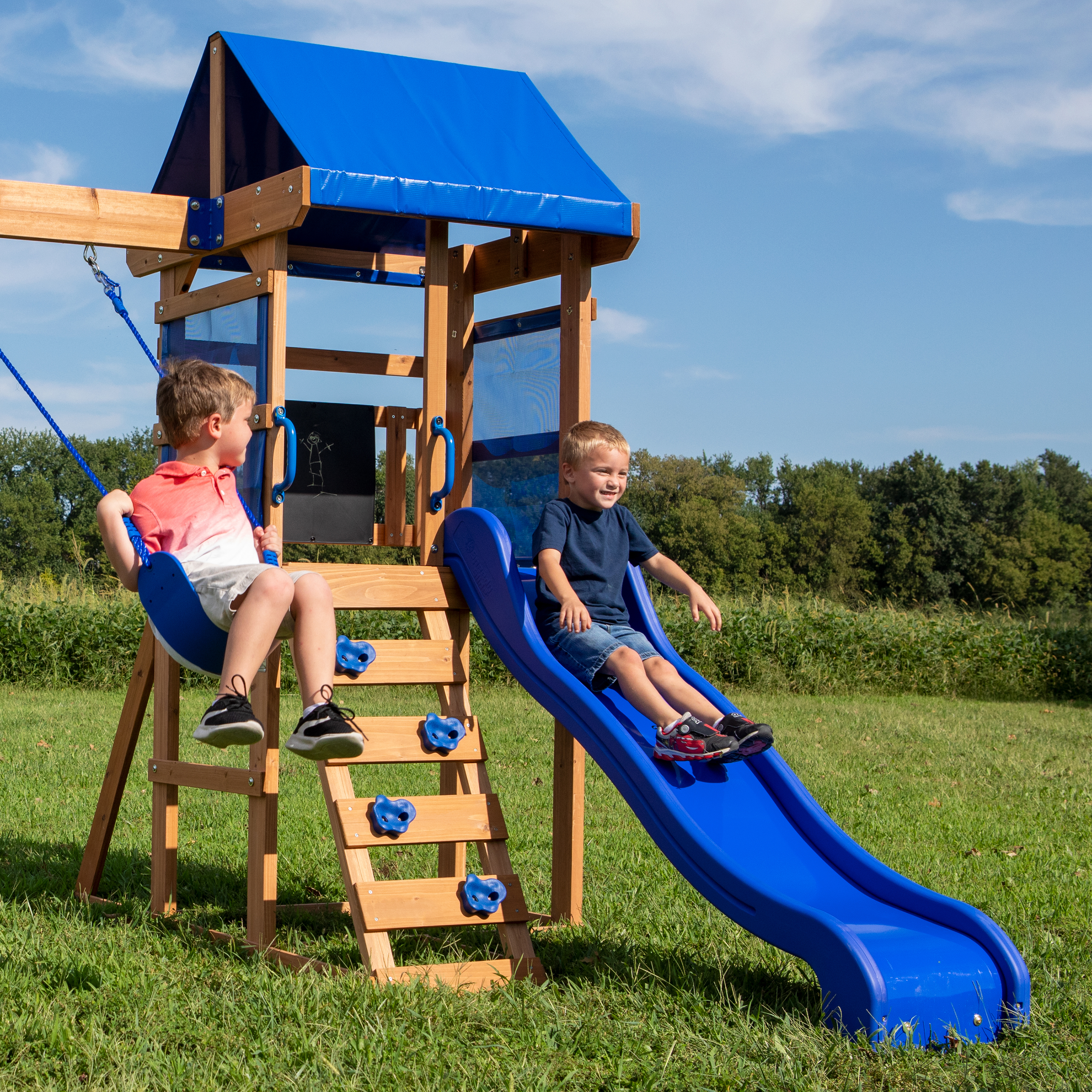 Backyard Discovery Aurora Climbing Frame with Slide and Swing