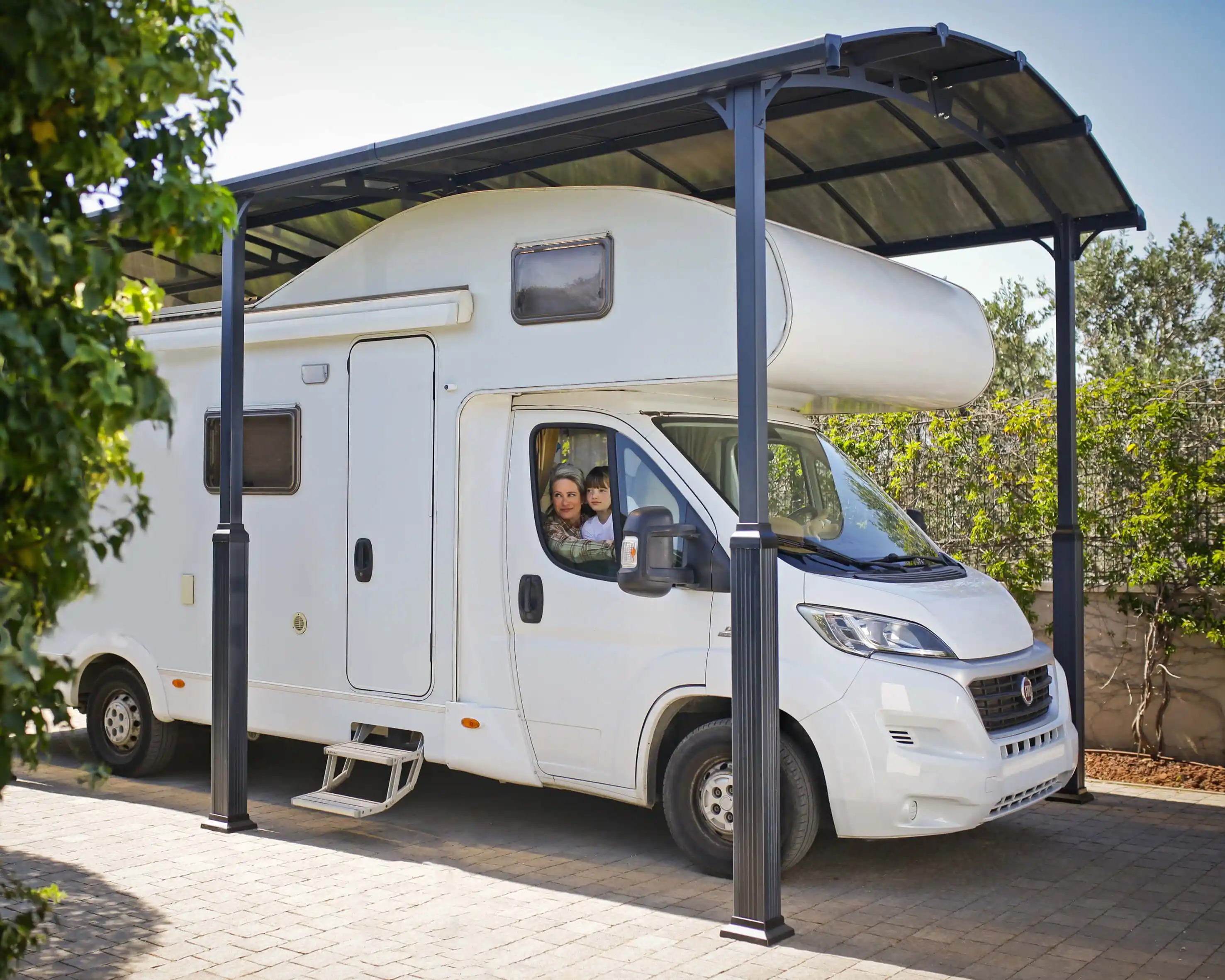 Canopia Alpine 863X360X307 cm RV Carport en Boothuis Donkergrijs Brons Canopia Alpine 863X360X307 cm RV Carport en Boothuis Donkergrijs Brons