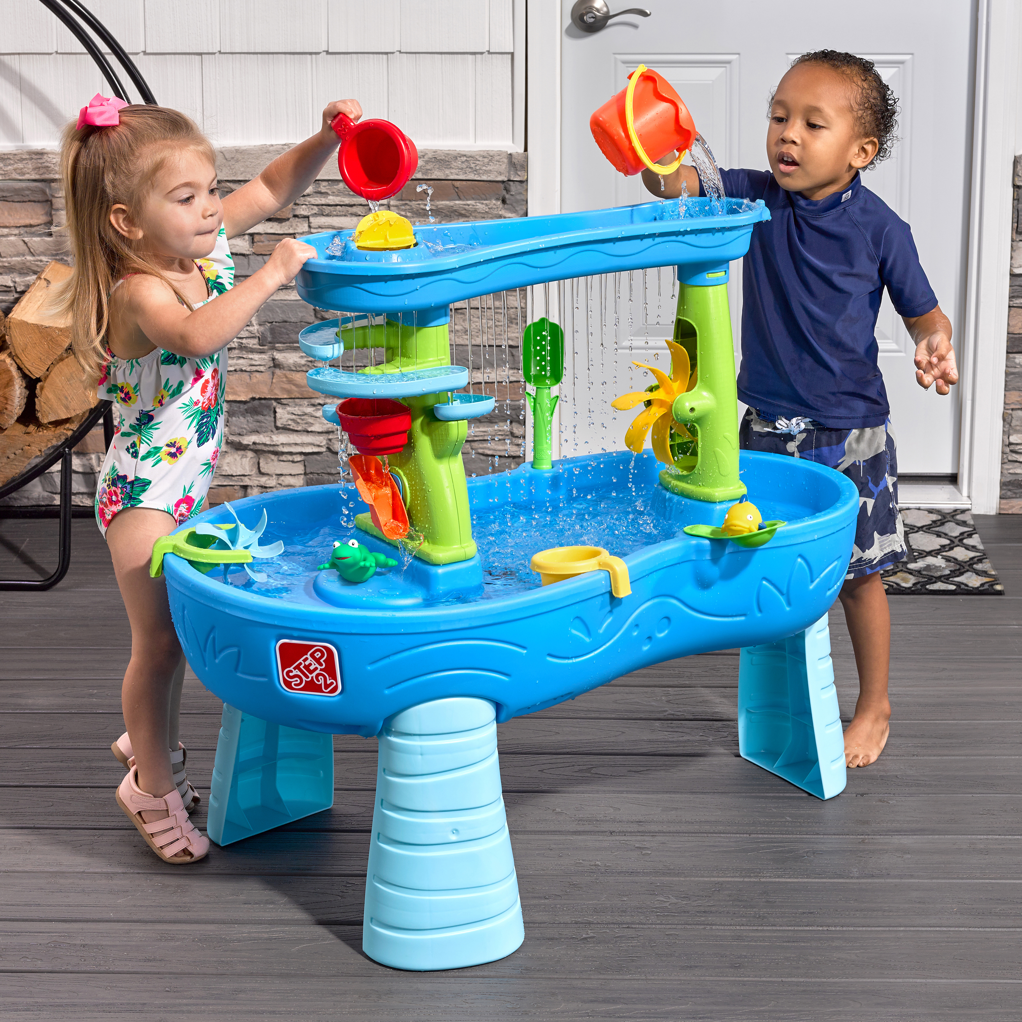 Step2 Rain Shower Splash Unicorns Watertafel met Eenhoorns met 13-delige accessoireset | Waterspeelgoed voor kind | Activiteitentafel met water voor de tuin Step2 Rain Shower Splash Unicorns Watertafel met Eenhoorns met 13-delige accessoireset | Waterspeelgoed voor kind | Activiteitentafel met water voor de tuin