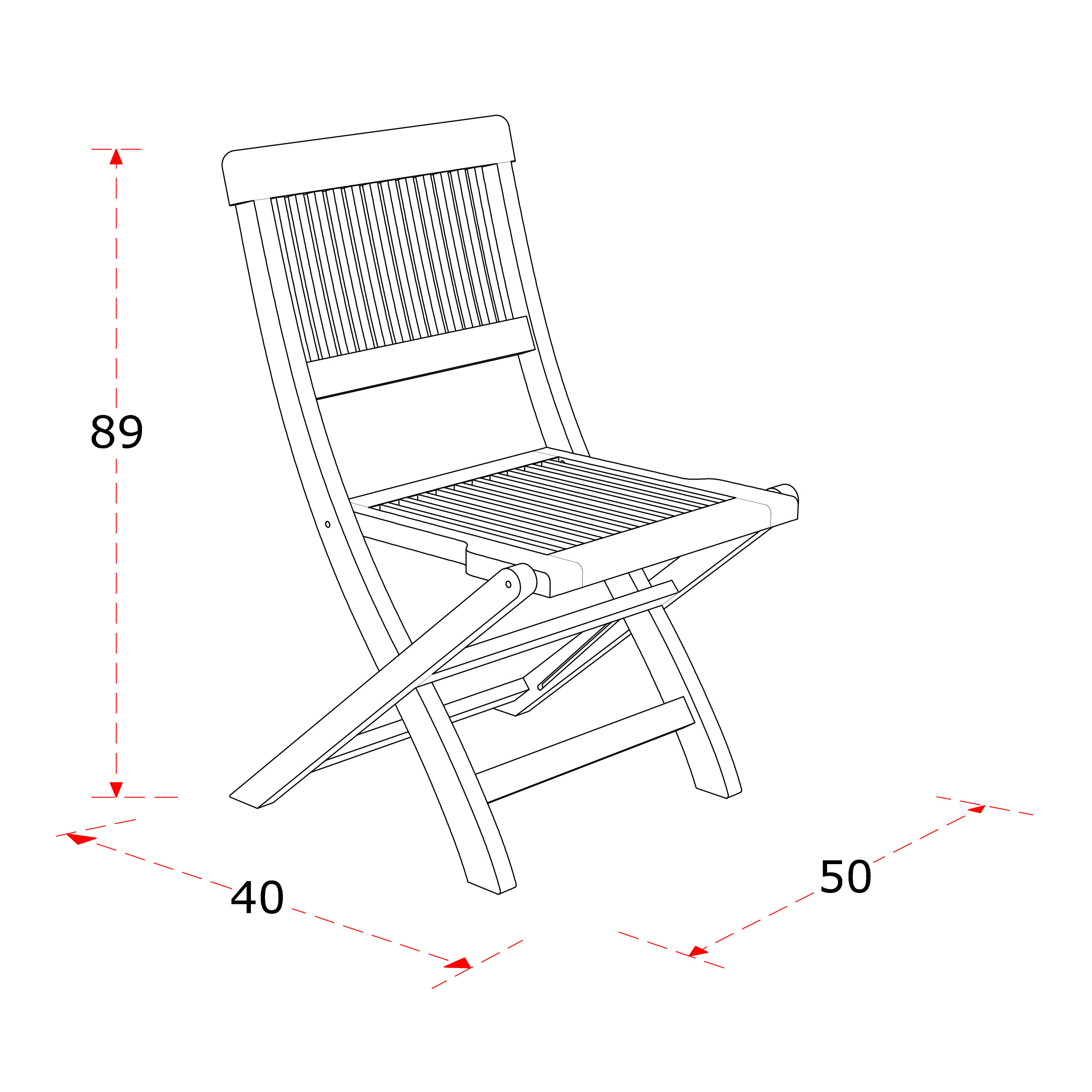 AXI Jadi Teak Foldable Garden Set with 6 Chairs