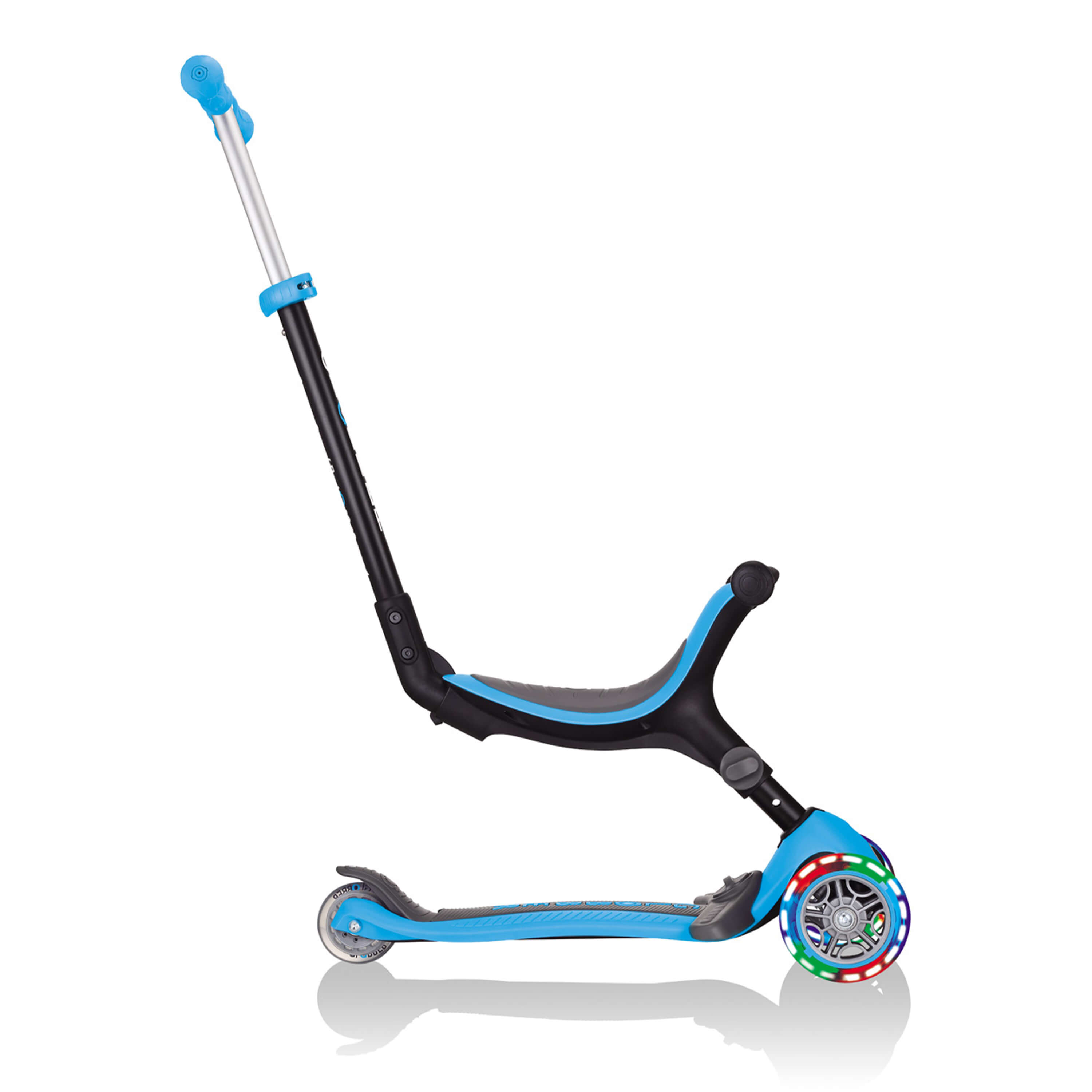 Globber Go Up Foldable Plus Lights 3-in-1 Step lucht blauw