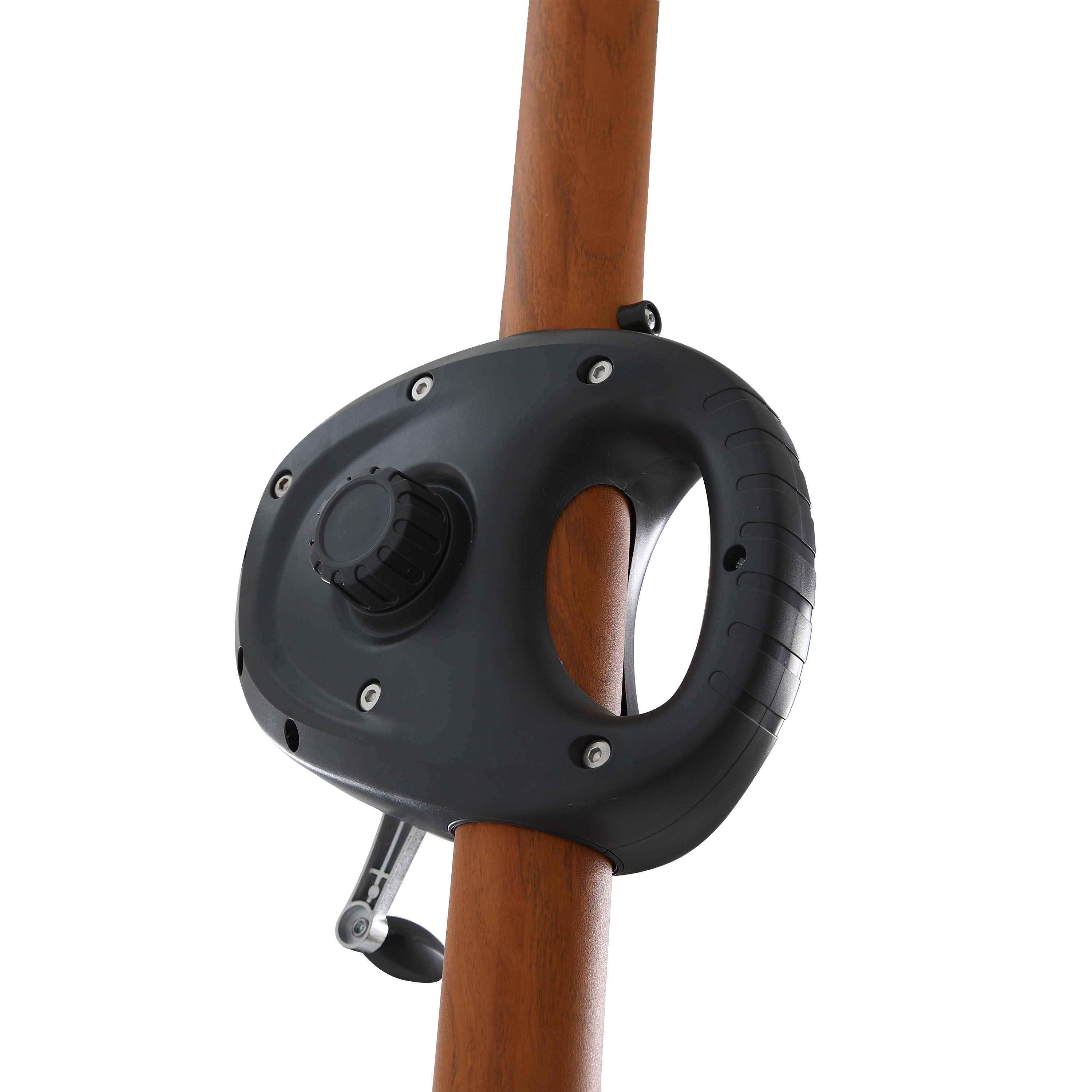 AXI Solea Cantilever Parasol Ø 300 cm incl. fillable parasol base Wood-look/Grey – Complete Set
