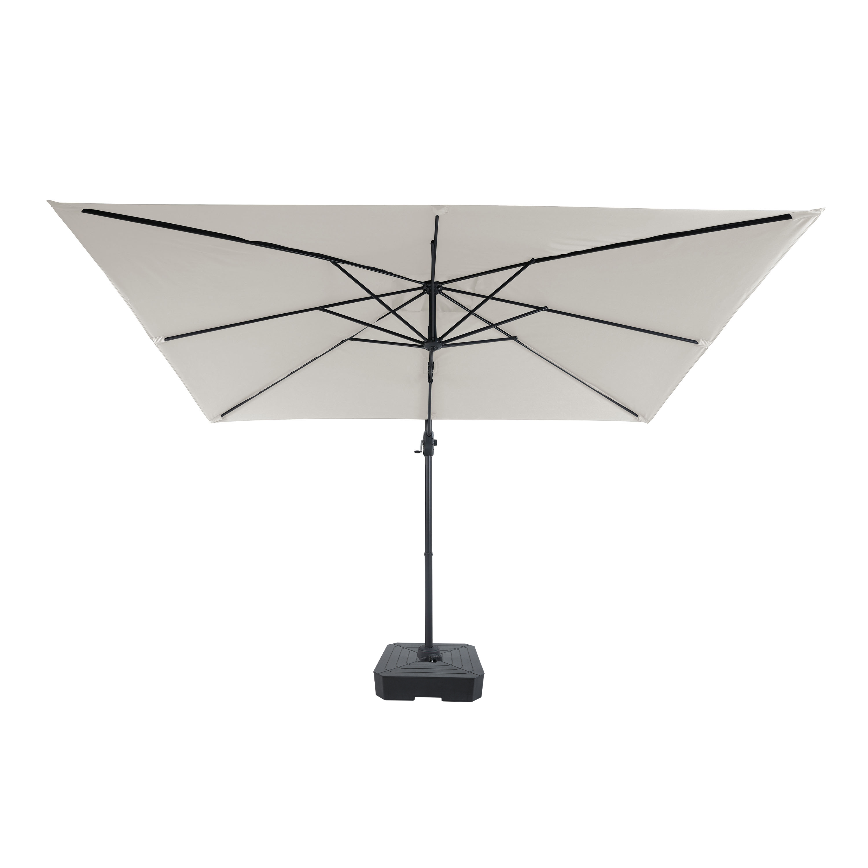 AXI Luma Cantilever Parasol 200x300 cm incl. fillable parasol base Anthracite/Beige – Complete Set