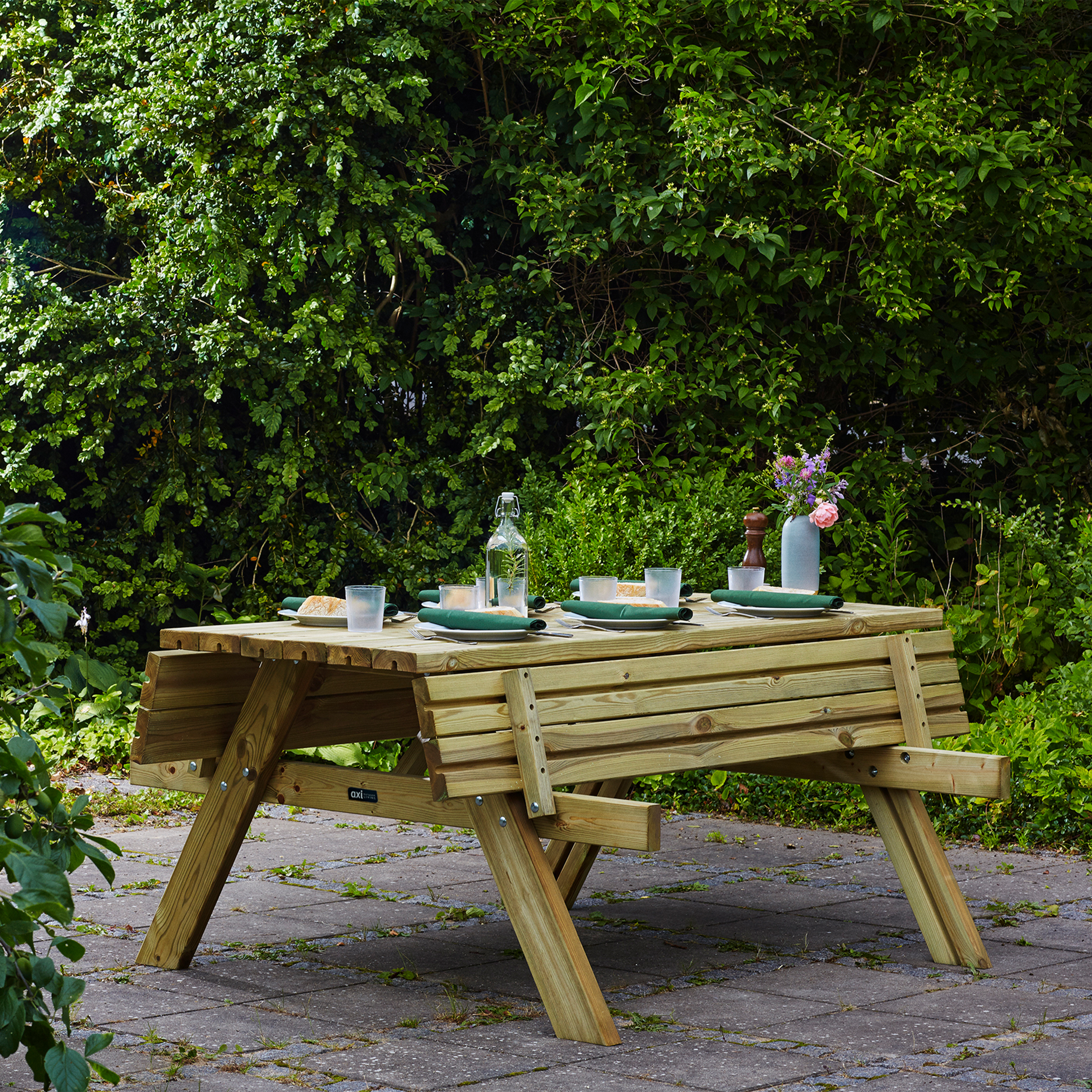 AXI Julie Picknicktafel van hout Klassiek 177 x 154 cm - Naturel