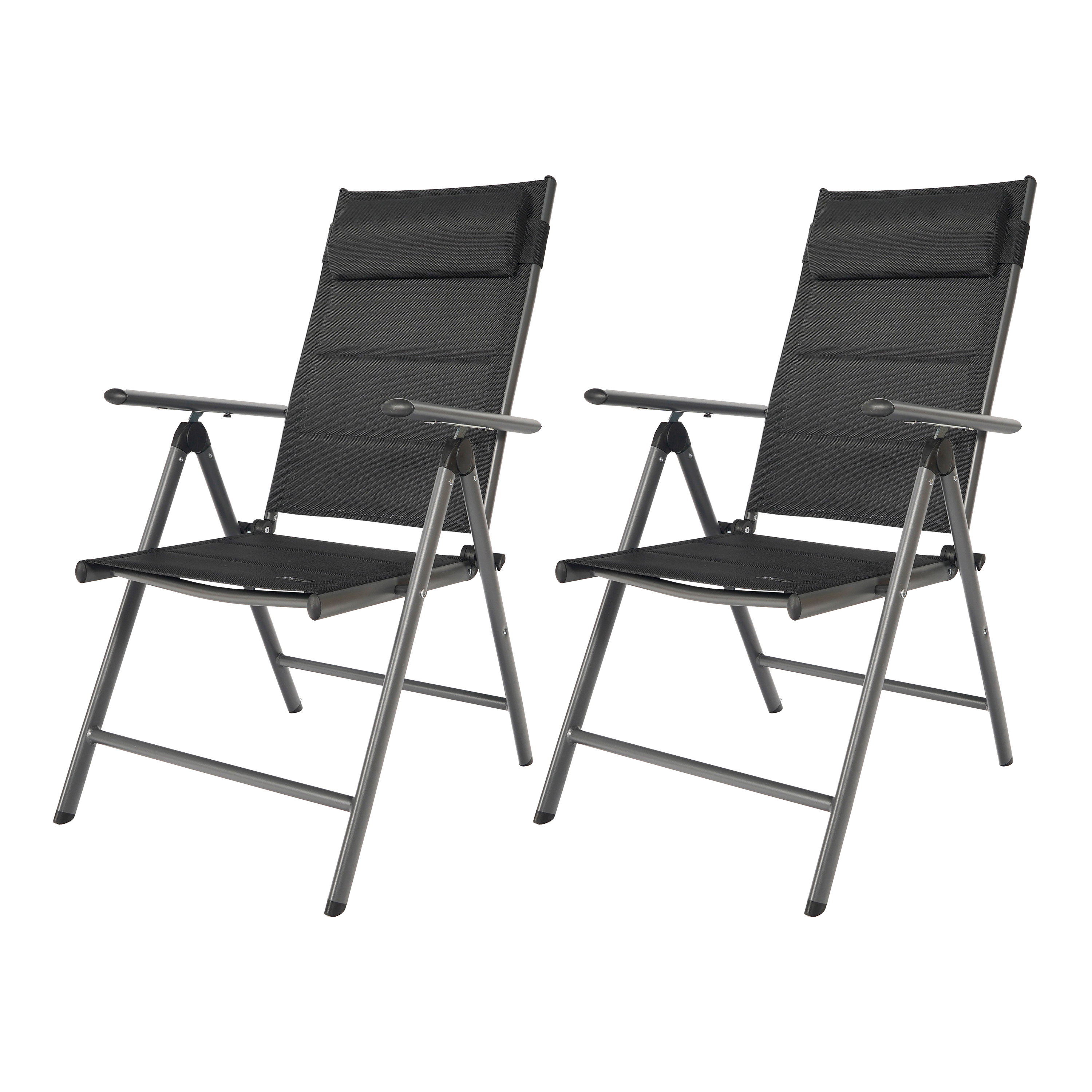 AXI Mack Camping Chair Anthracite/Black – Set 2 pieces