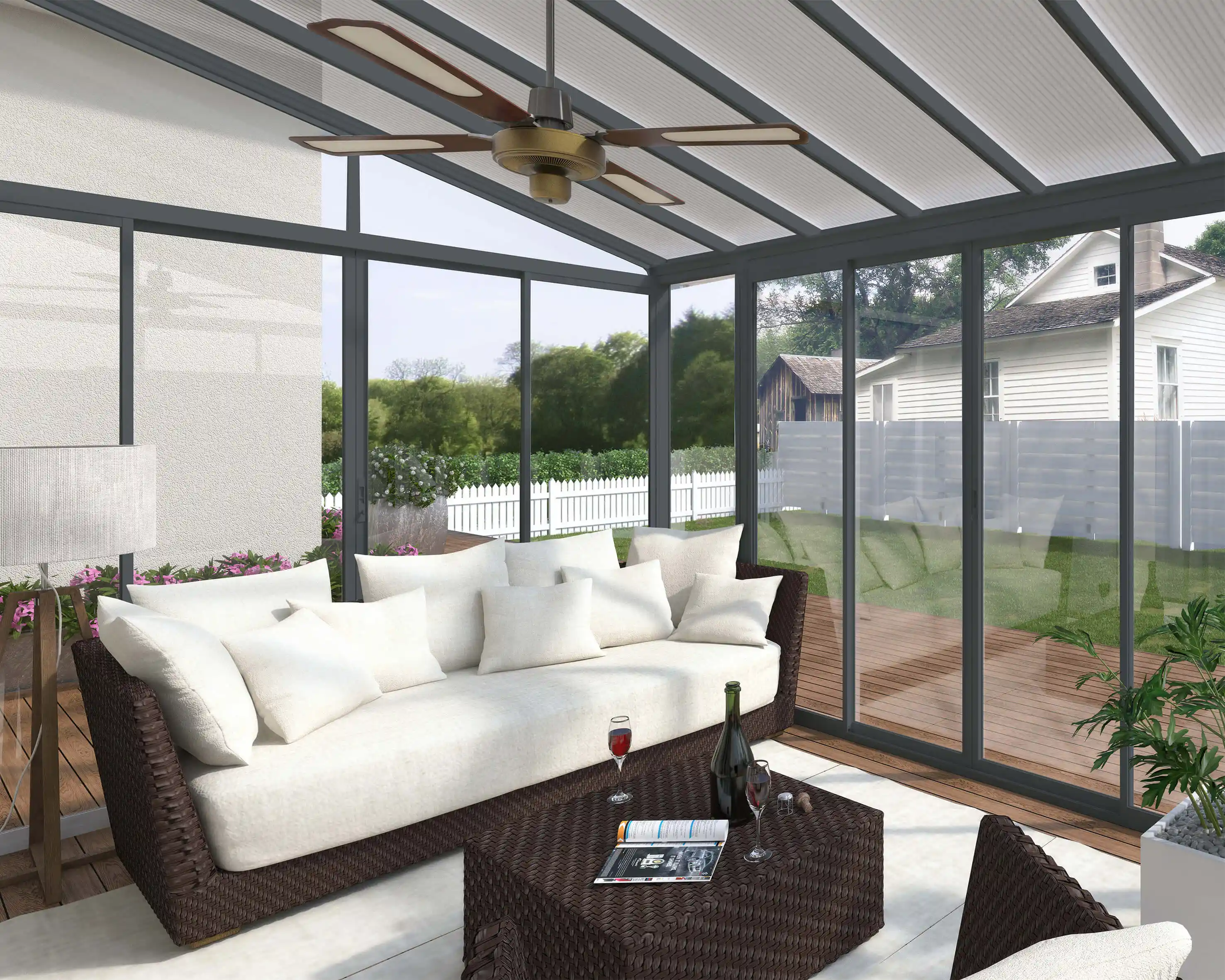 Canopia SanRemo Serre 556X294 cm veranda. en Solarium Donkergrijs Helder