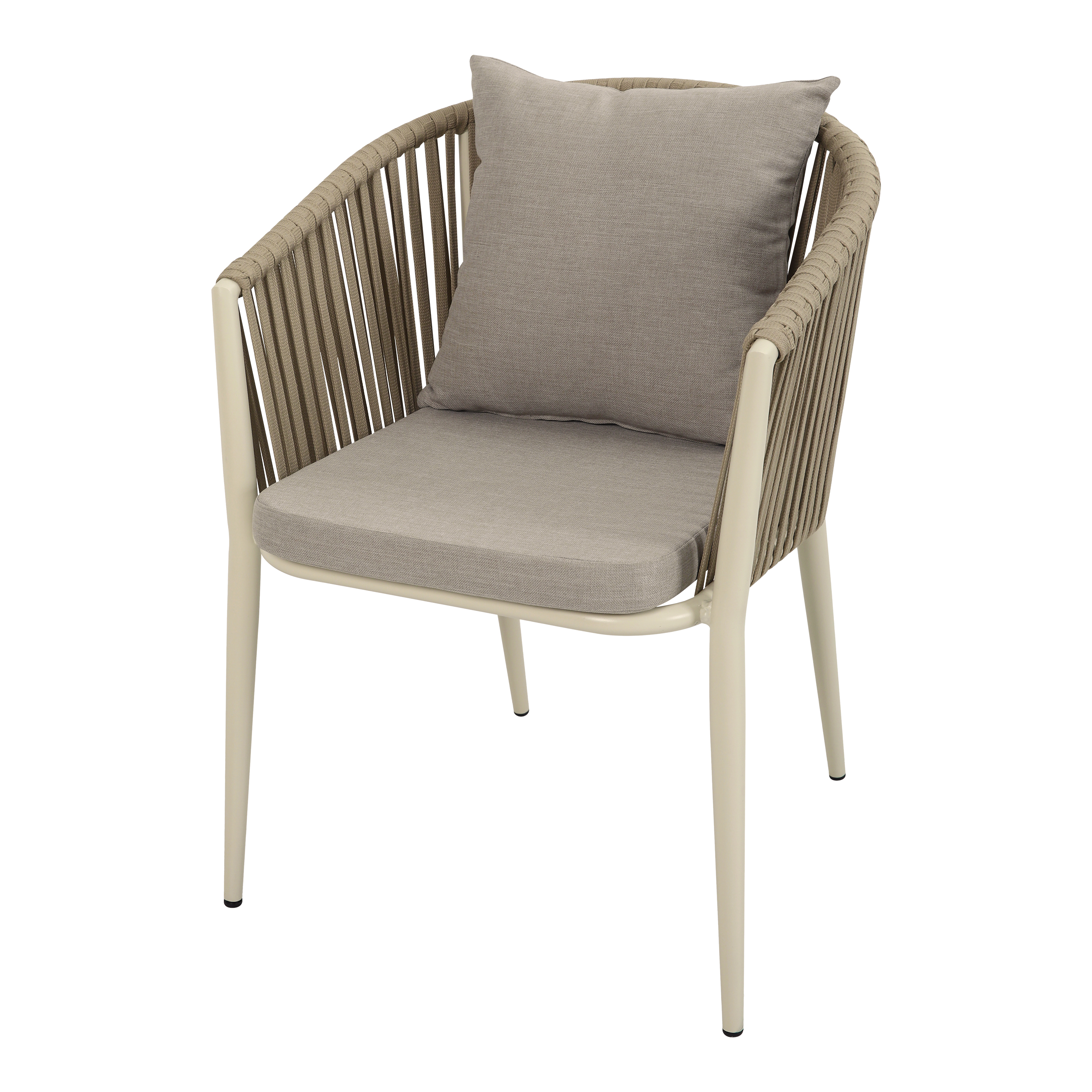 AXI Chay Garden Set with 8 Chairs – Beige with Polywood in Wood Effect