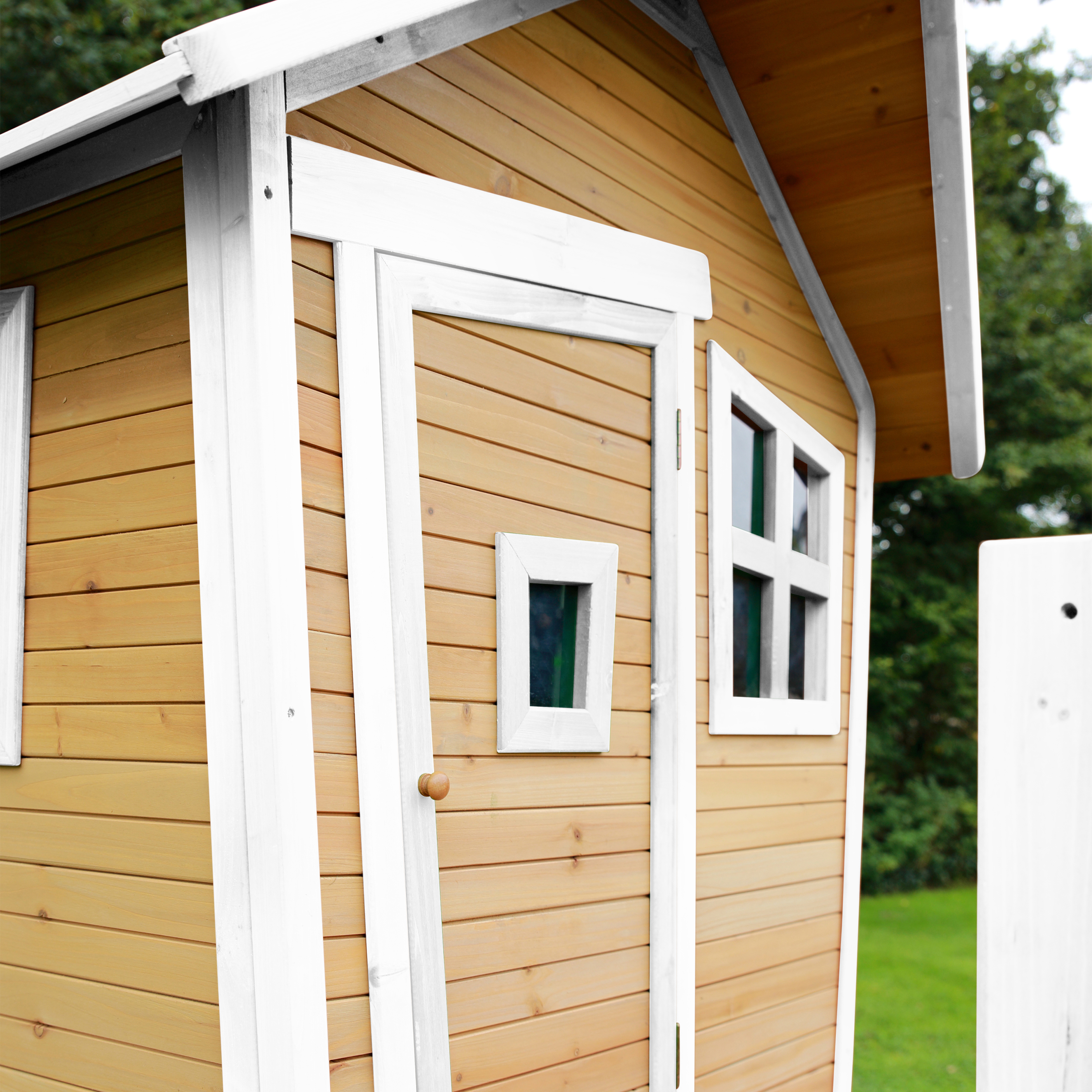 AXI Robin Playhouse Brown/White - Blue Slide