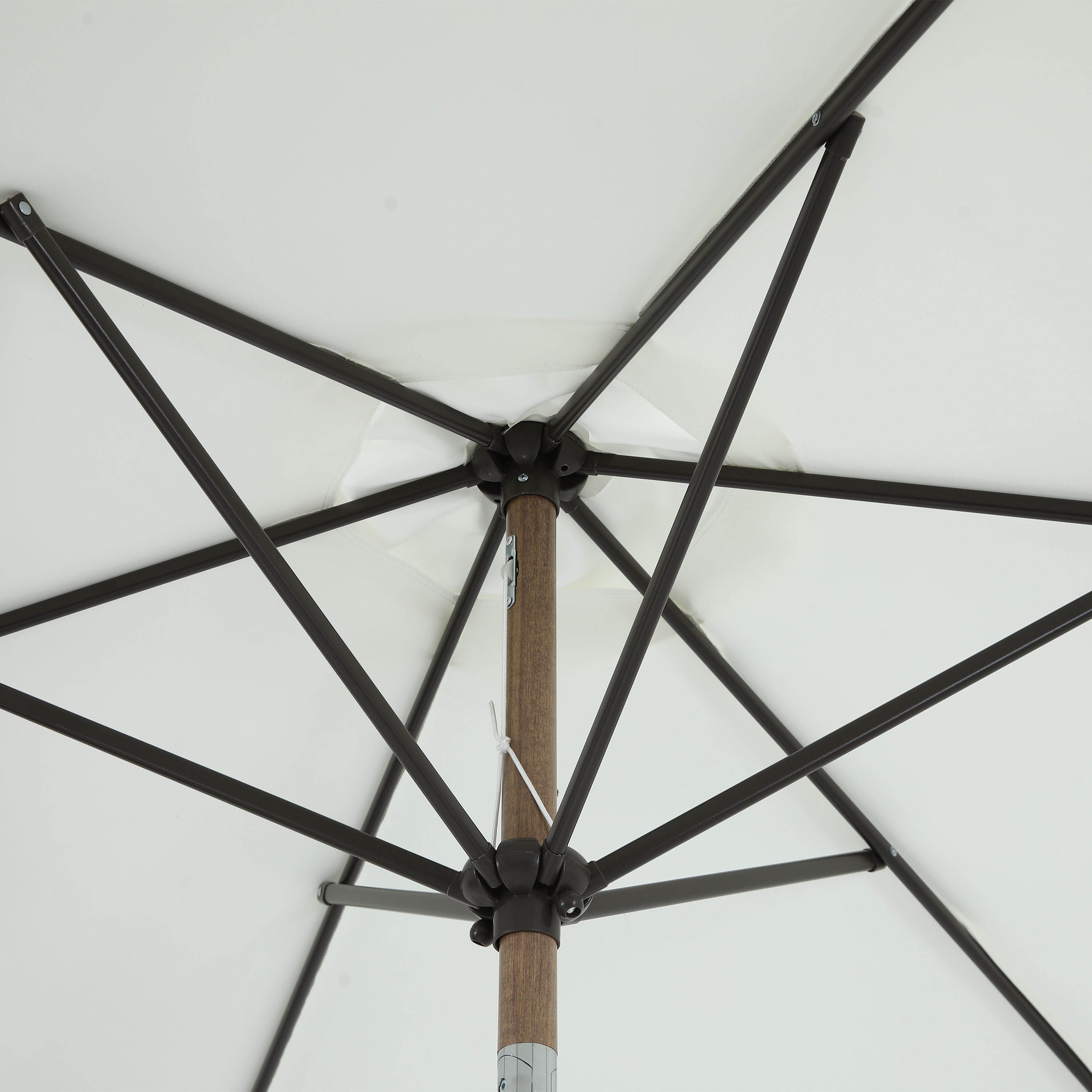 AXI Noor Centre Pole Parasol Ø 300cm Oak-look/Beige