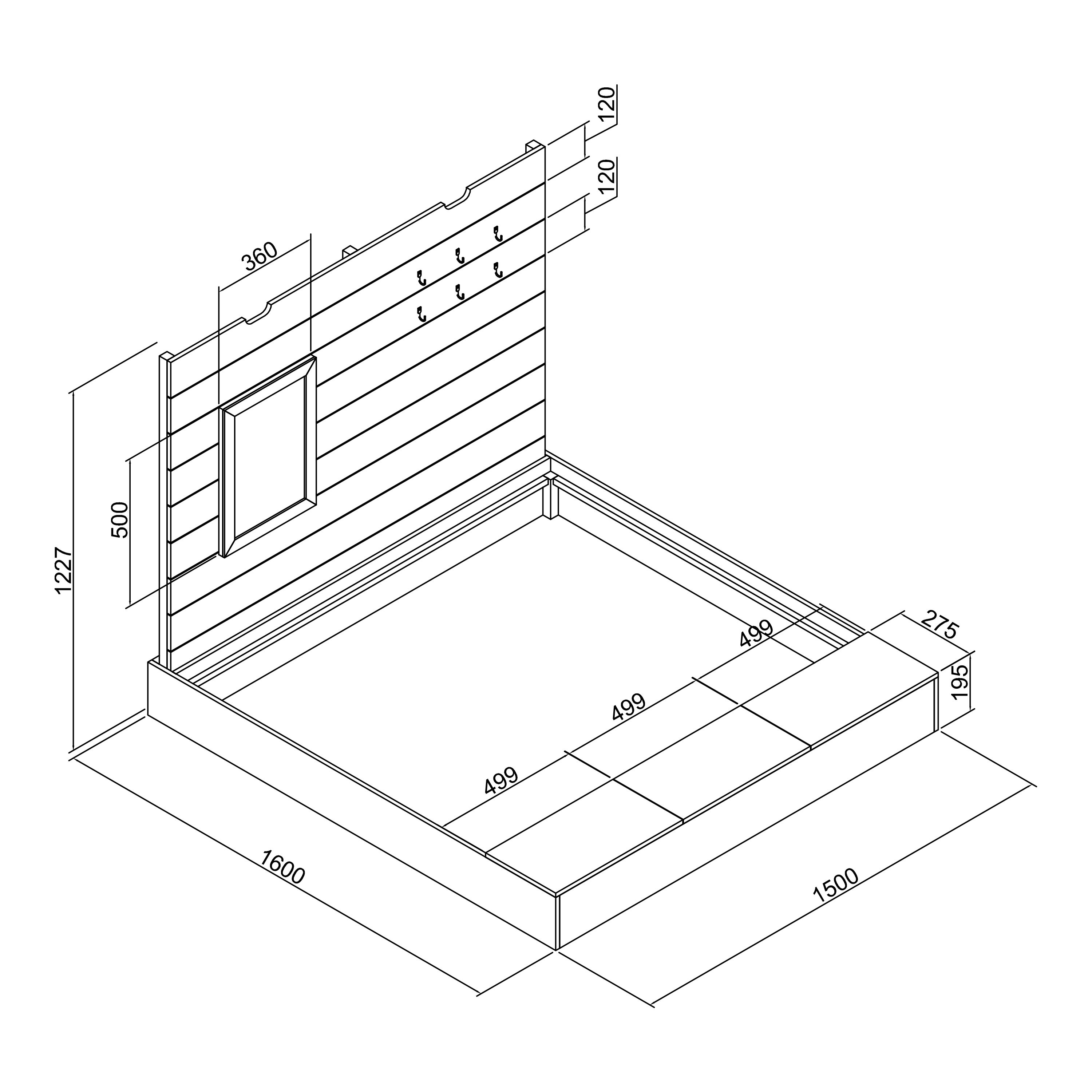 AXI Mandy zandbak XXL 160 x 151 cm met opbergruimte en deksel Antraciet/bruin