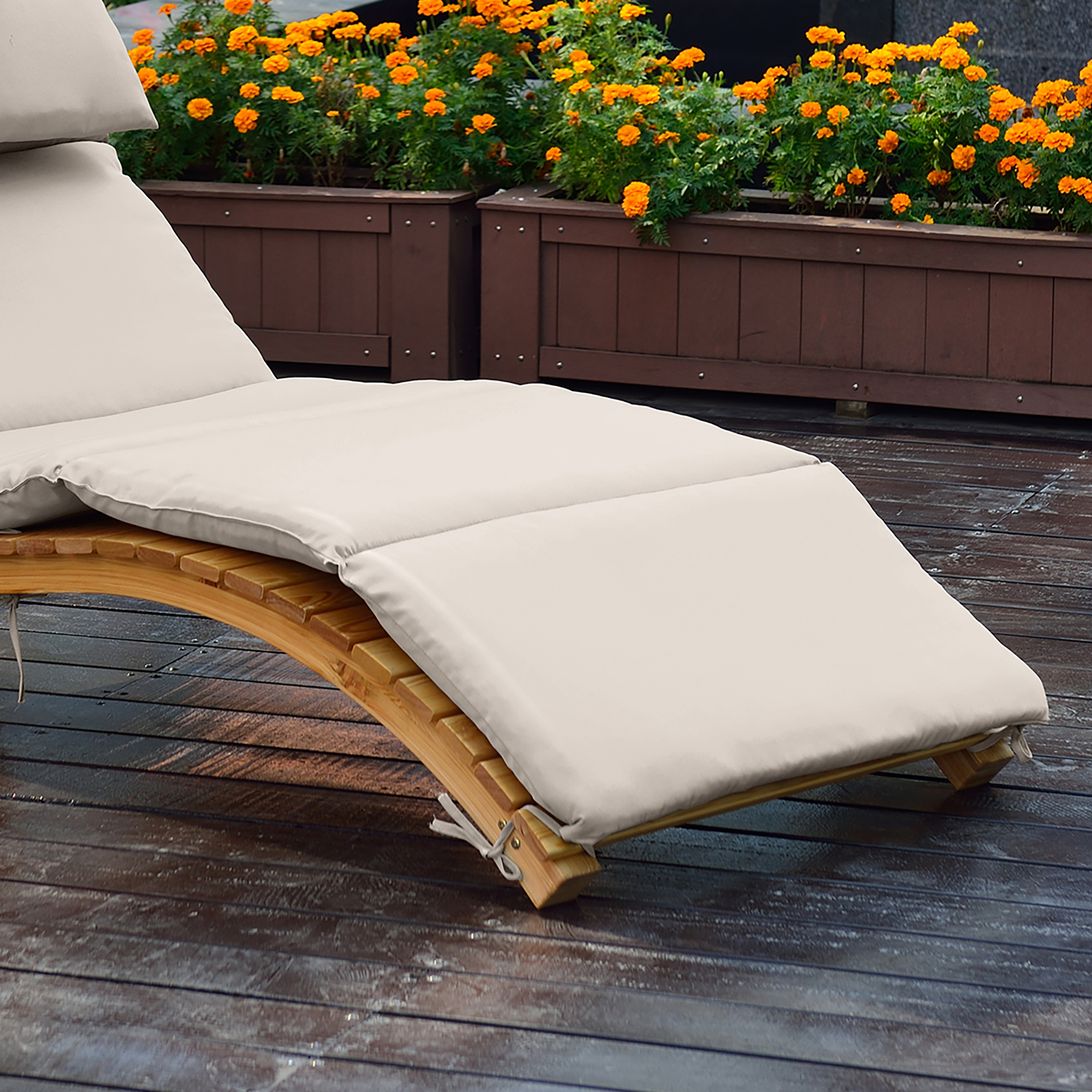 AXI Salina sun lounger with removable canopy Beige