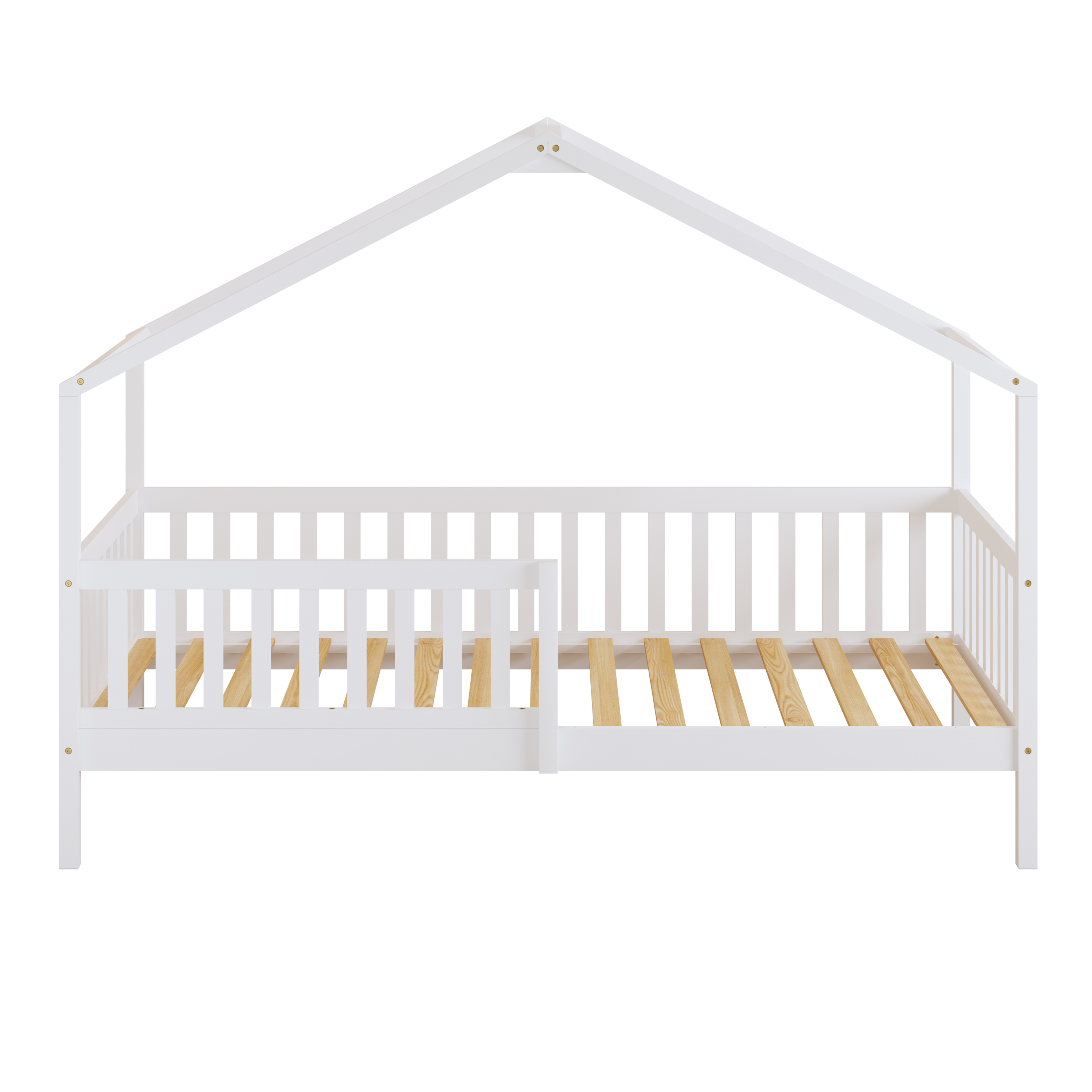 Sunny Kae House Bed with Guardrail White – Without Mattress