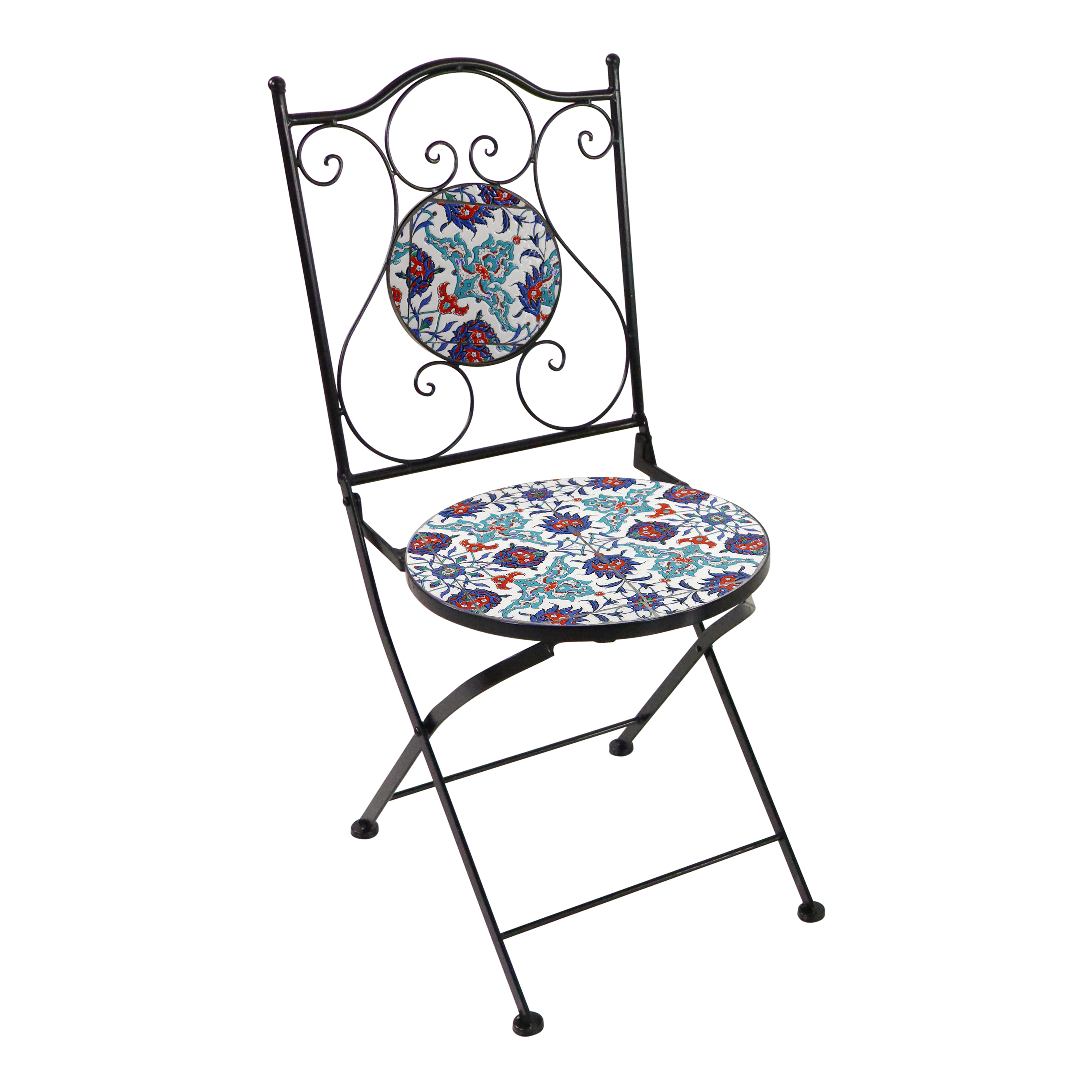AXI Amélie Bistro Chairs Foldable Bright Blue – Set 2 pieces