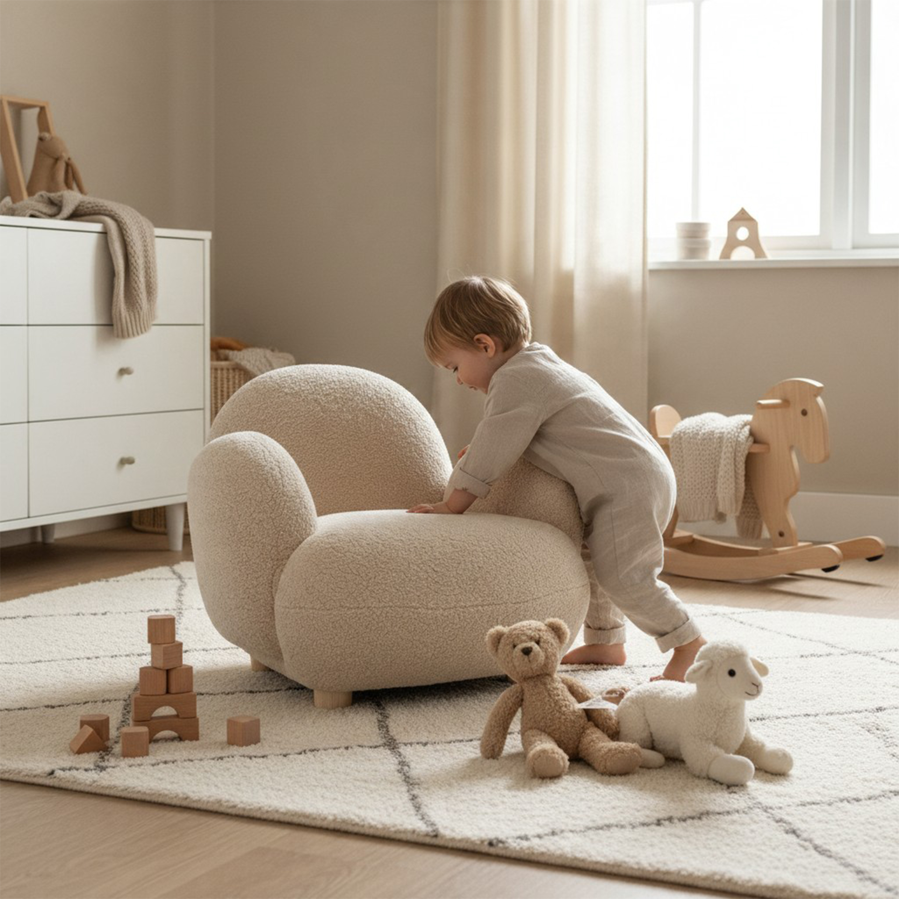 Sunny Bini Children's Armchair Teddy Beige