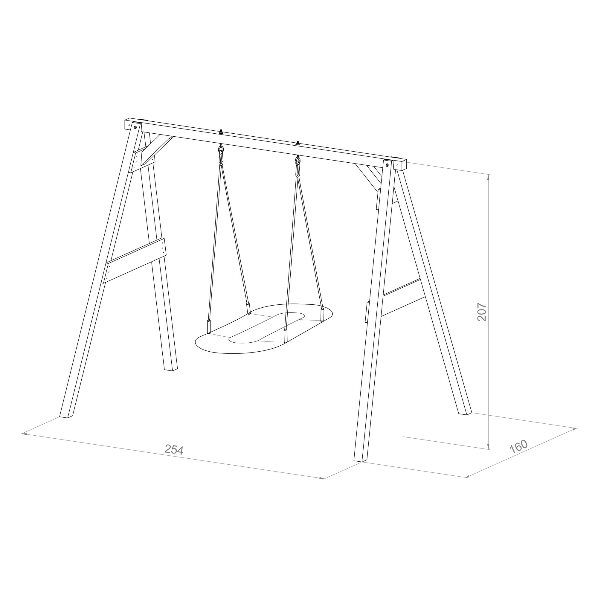 AXI Roxy Nestschommel Grijs/wit
