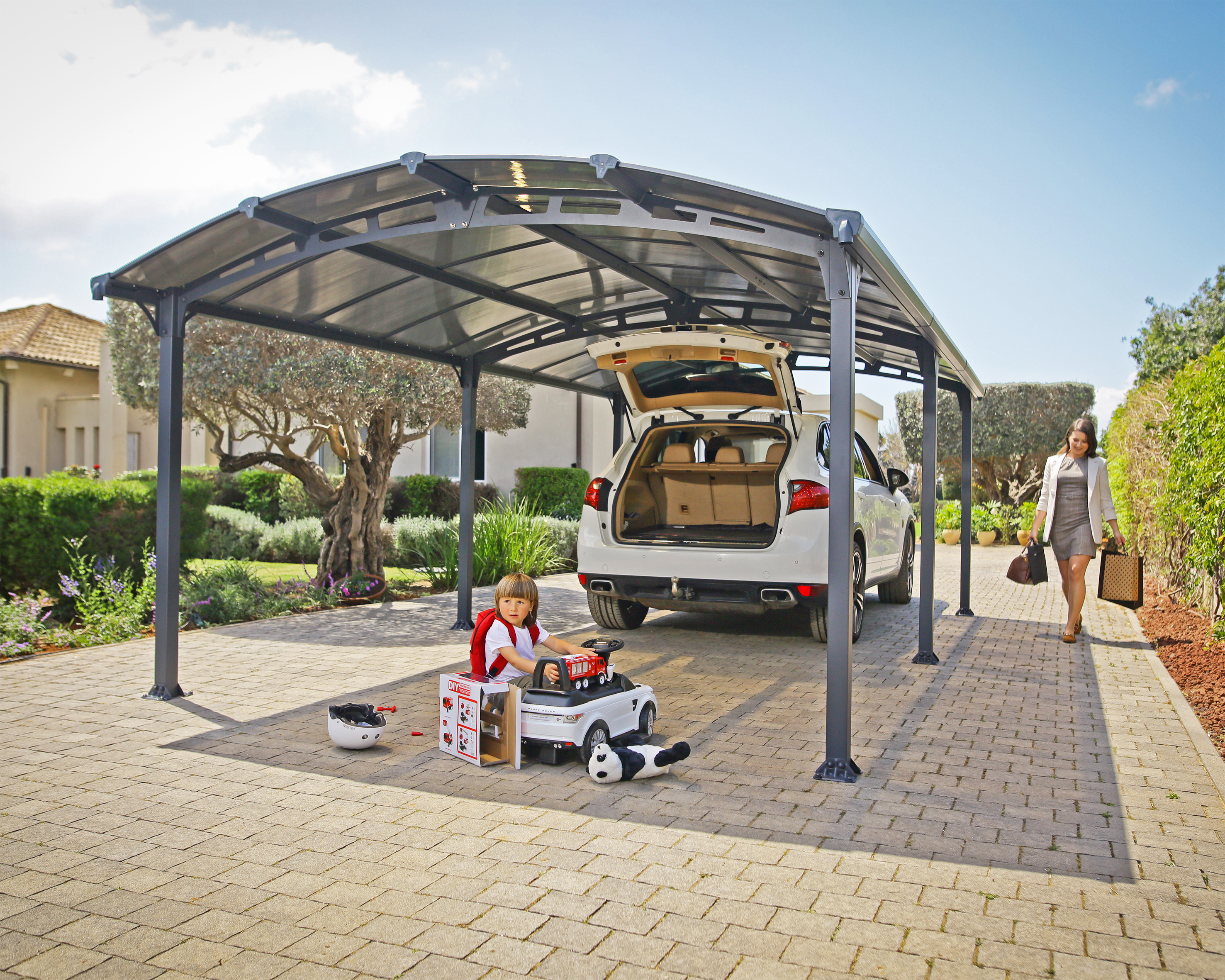 Canopia Arcadia  650X360 cm Carport Enkel Donkergrijs Brons