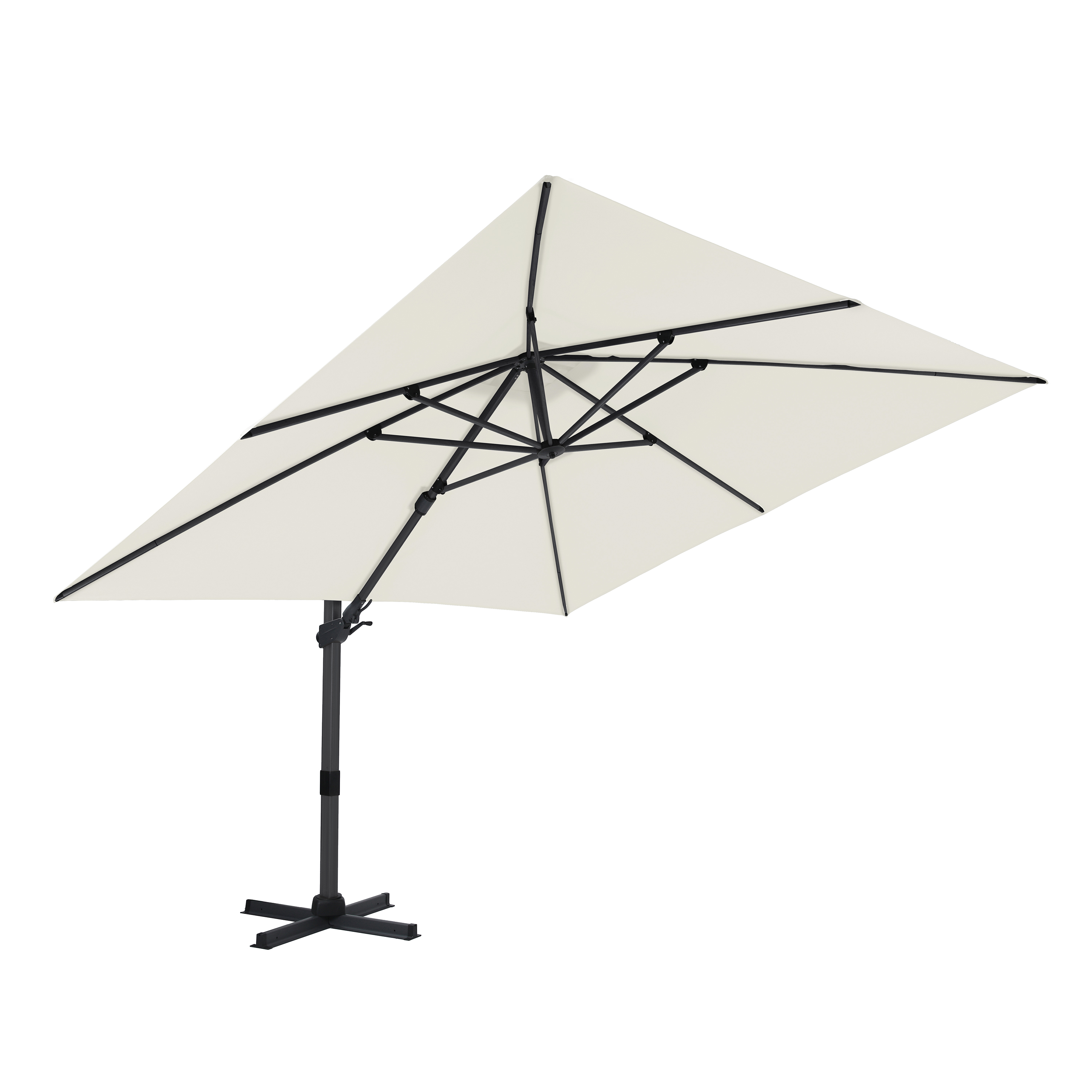 AXI Apollo Premium Zweefparasol 300x300cm Antraciet/beige 