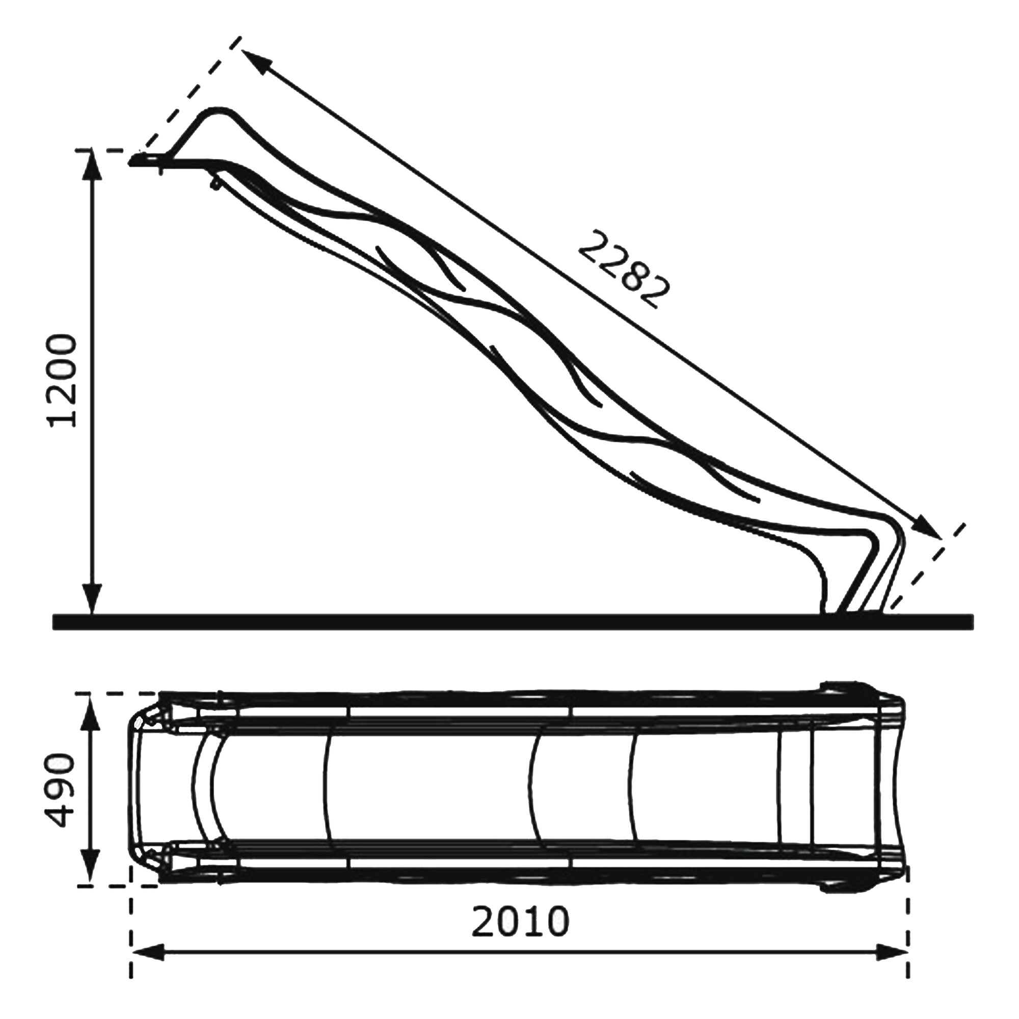 AXI Sky230 Glijbaan met wateraansluiting Paars - 228 cm
