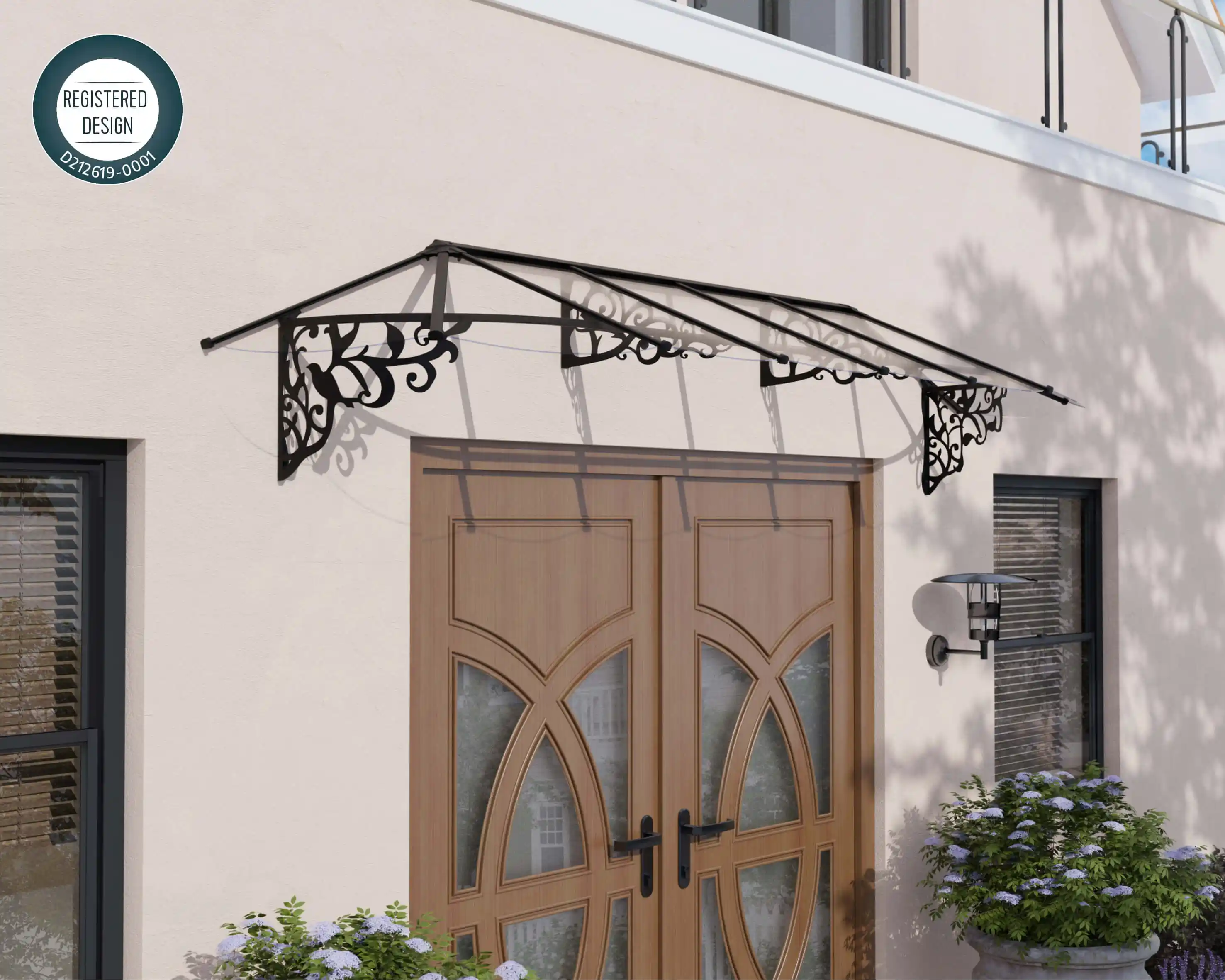 Canopia Lily 370X88X70 cmDeur en Veranda Luifel Zwart Helder