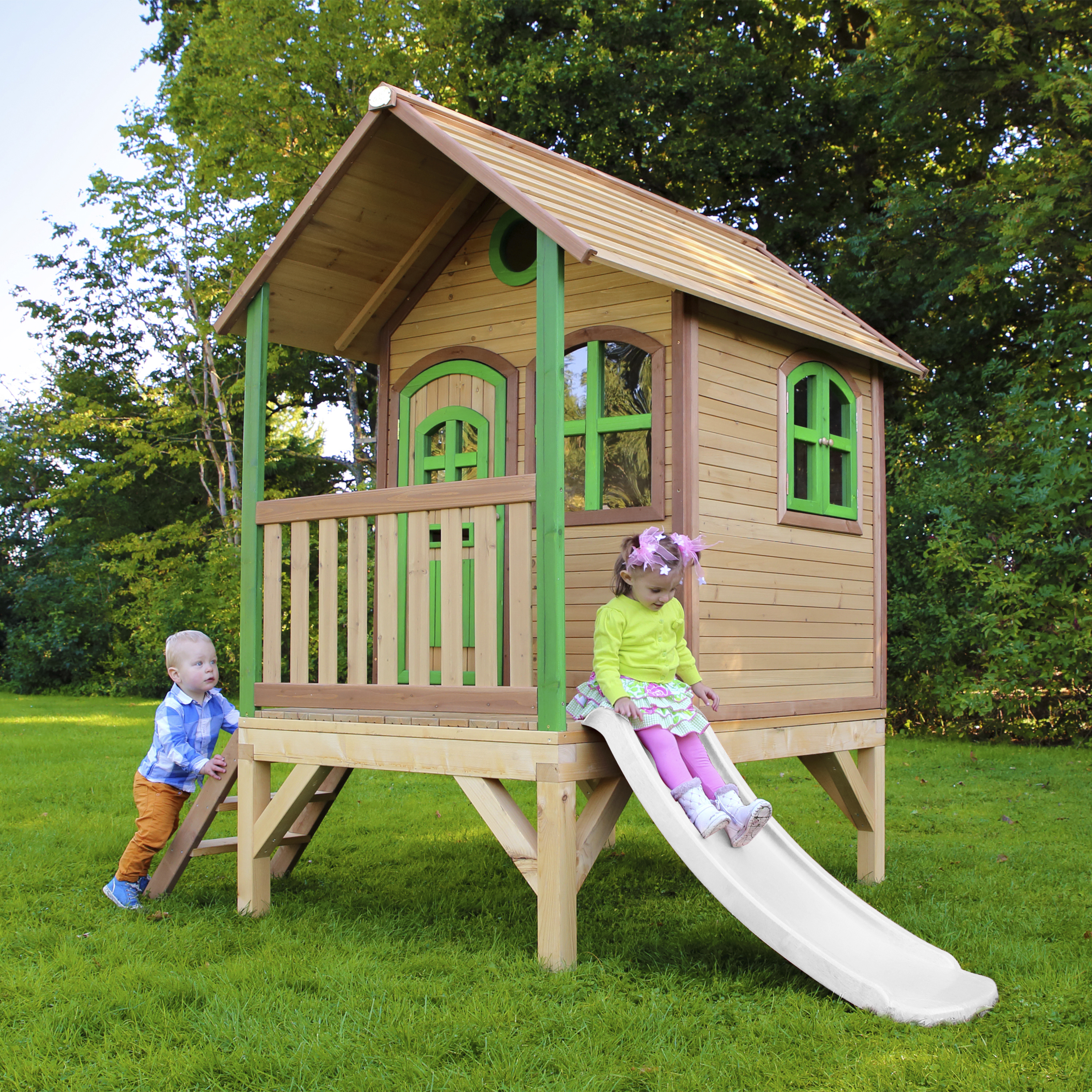 AXI Tom Playhouse Brown/Green - White Slide