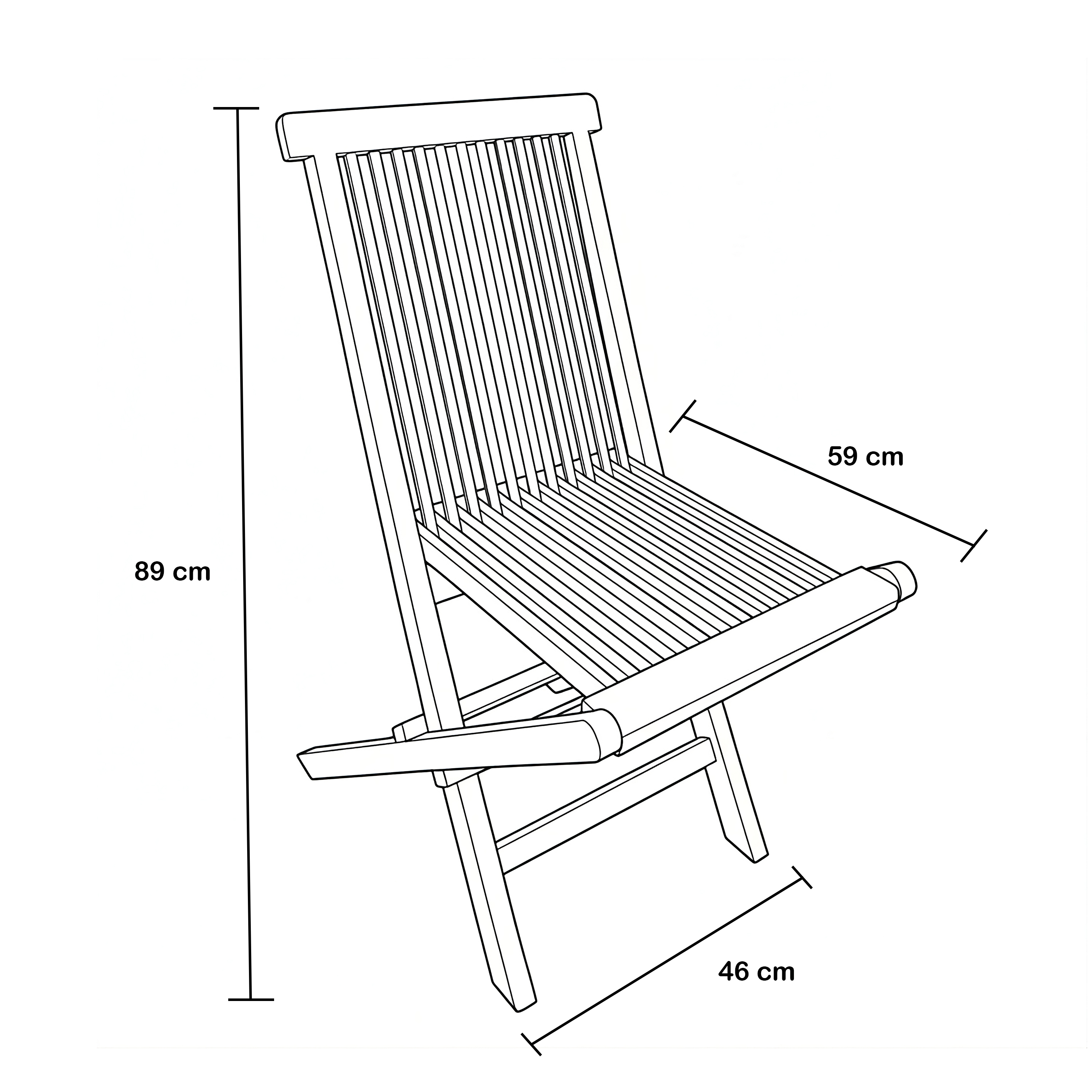 AXI Gia/Mina 60 cm Bistro Set 3-piece Teak - Foldable