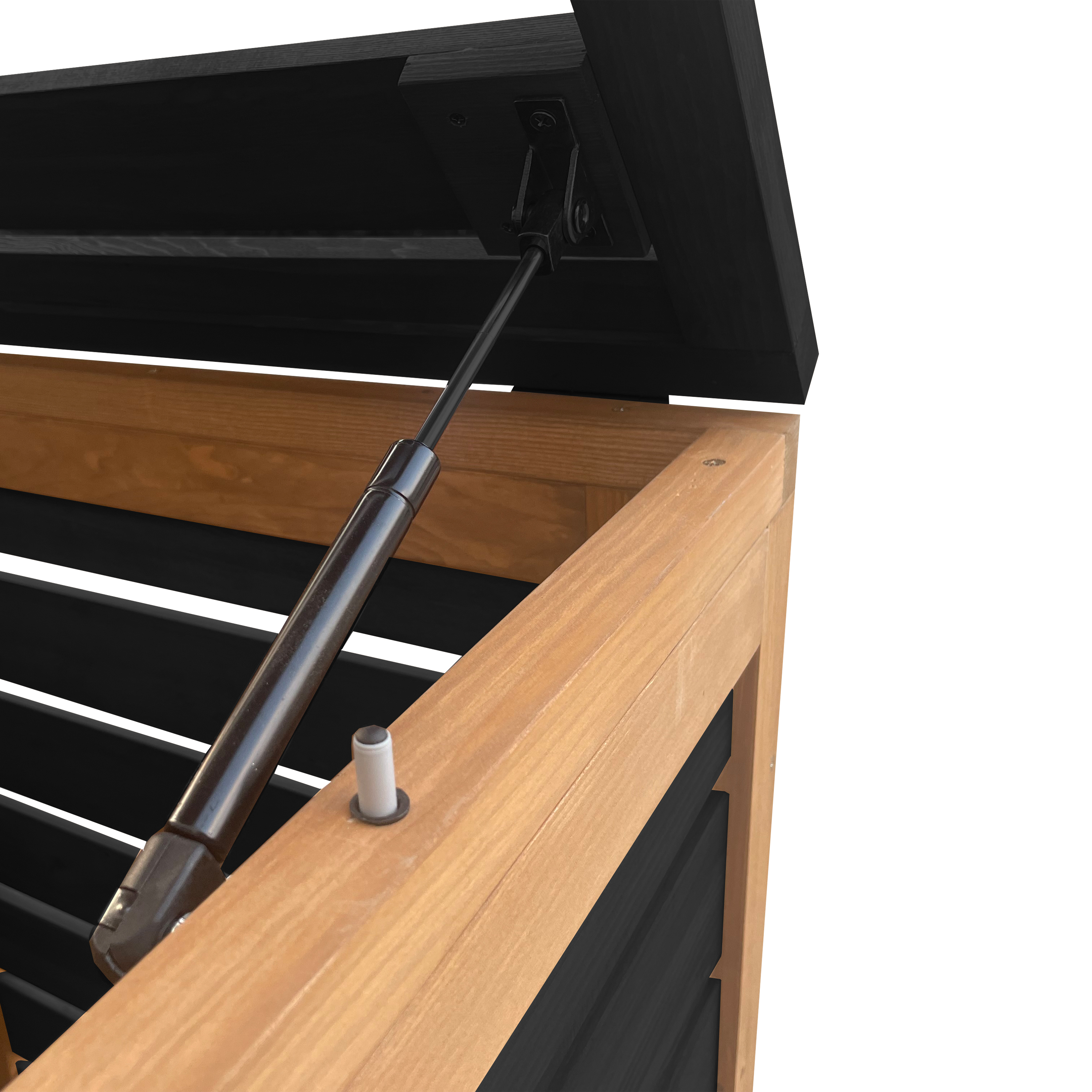 AXI Lex Wooden Bin Storage Black/Brown - 4 bins