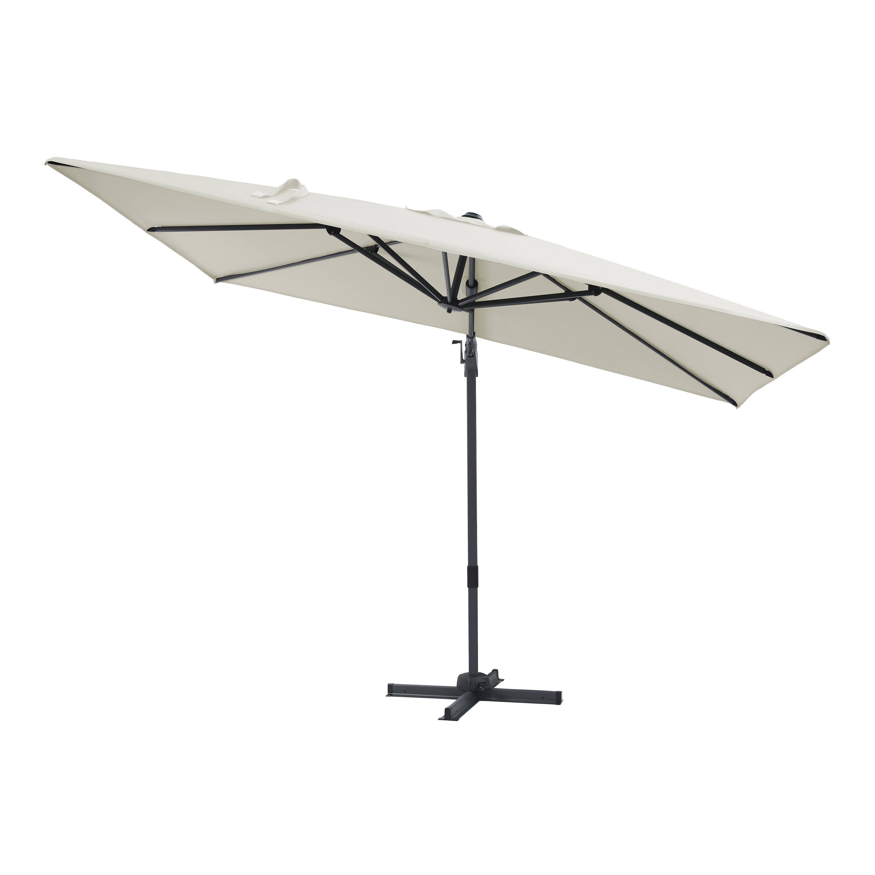 AXI Milad Premium Zweefparasol 200x300cm Antraciet/beige