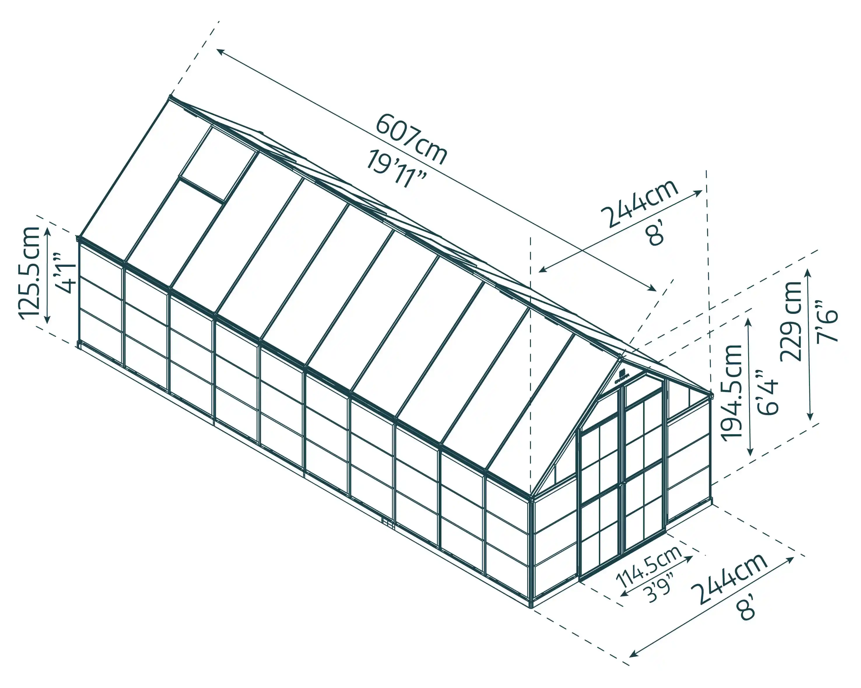 Canopia Balance 607X244X229 cm Tuinkas Zilver Hybride-7290108136609 Canopia Balance 607X244X229 cm Tuinkas Zilver Hybride