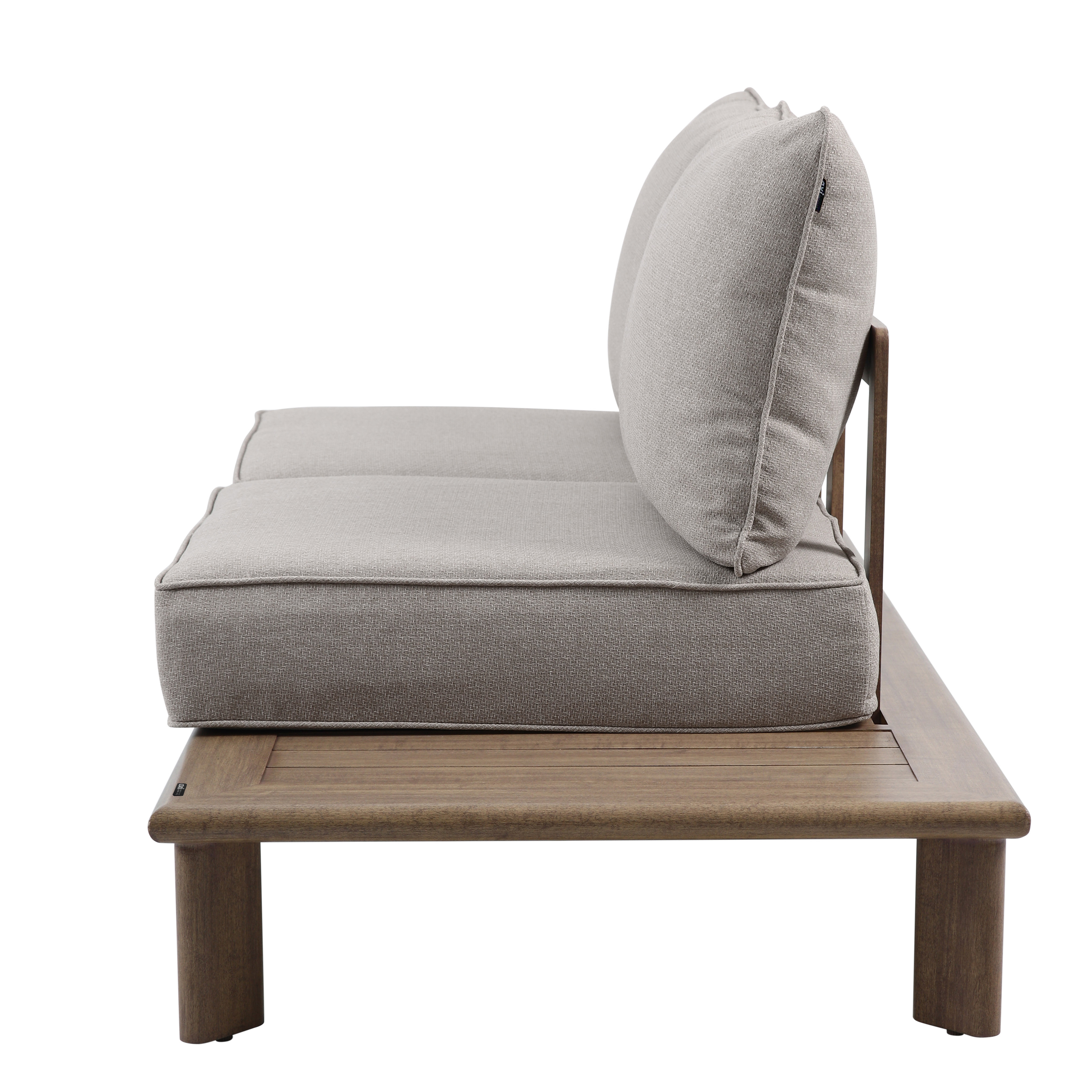 AXI Avery Lounge Set with Side Tables Wood-Look with Beige