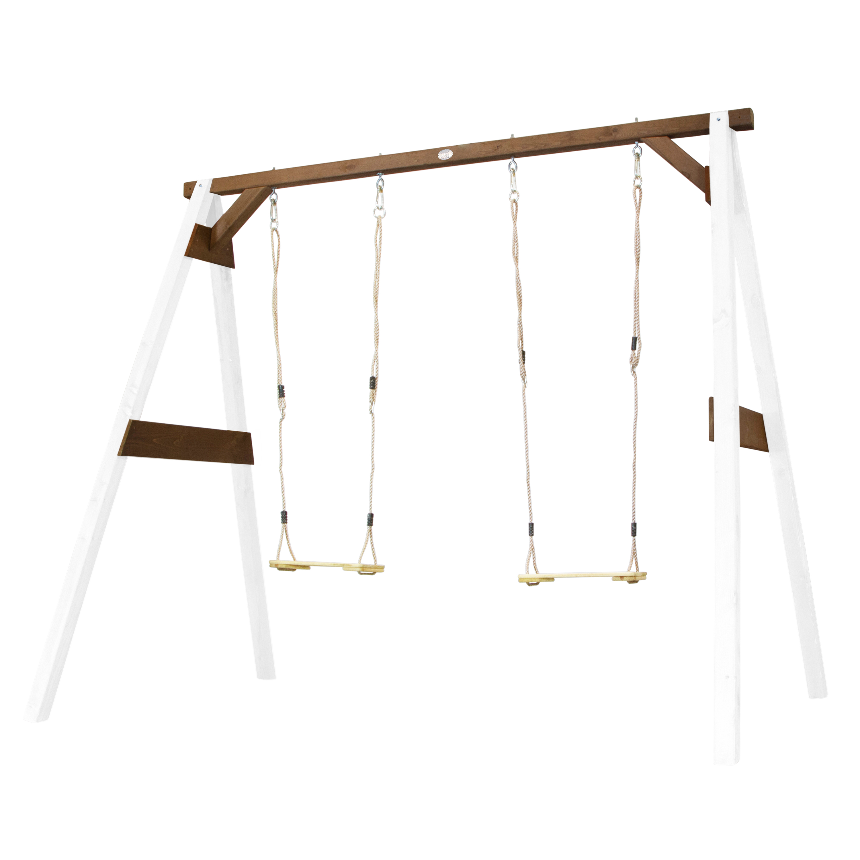 AXI Double Swing Set - White/Brown