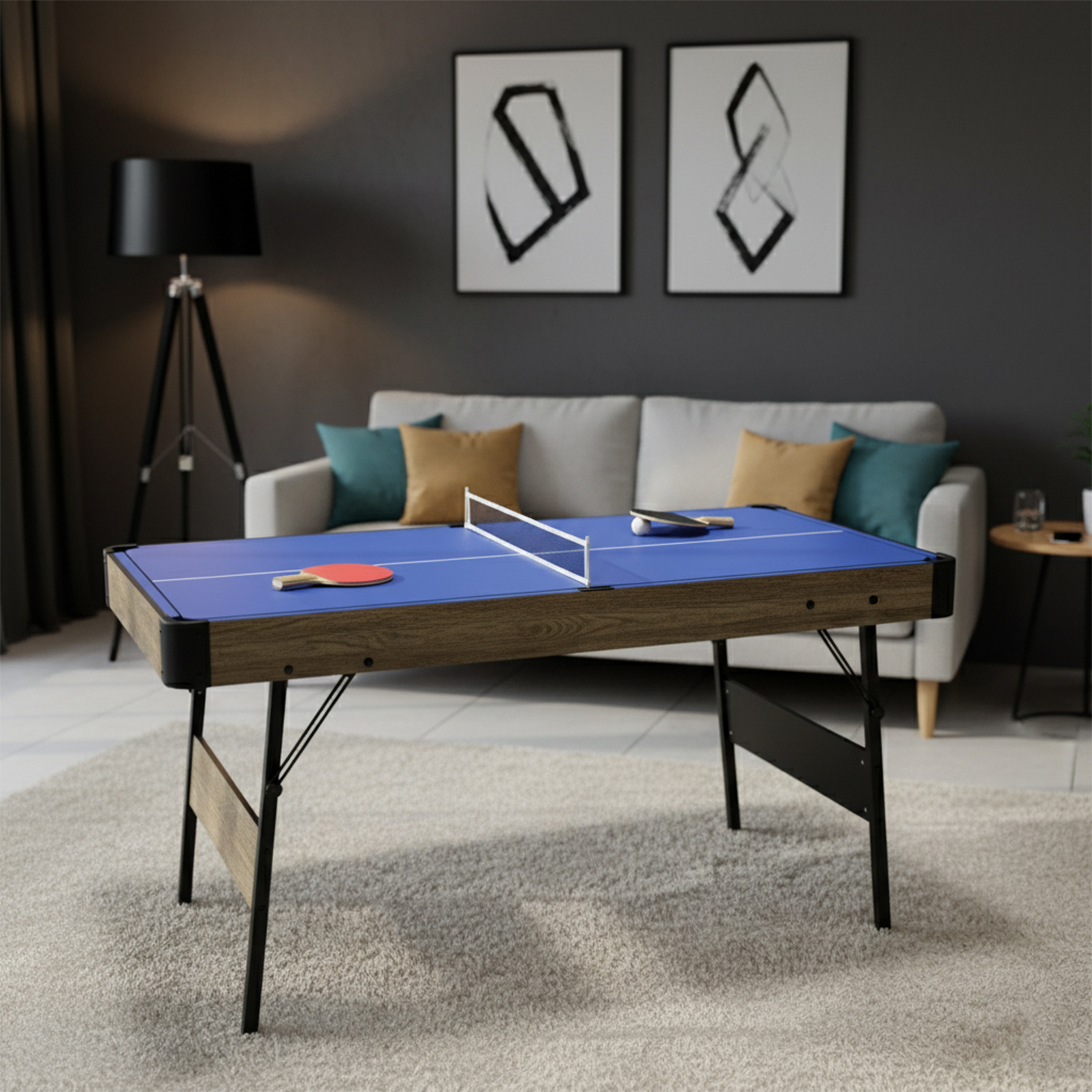 Cougar 3-in-1 Multi Game Table Oak L