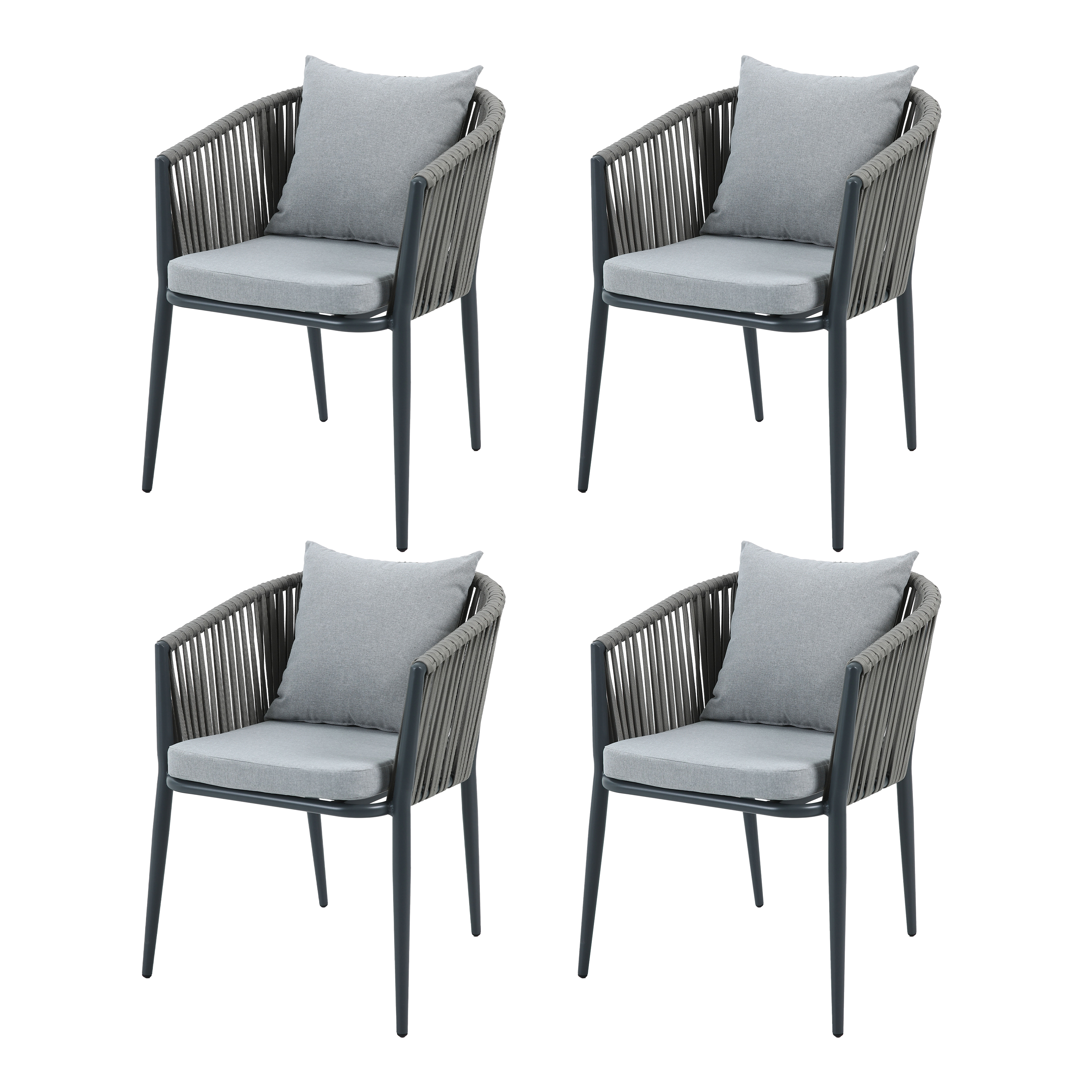 AXI Faye Chairs Anthracite – Set 4 pieces
